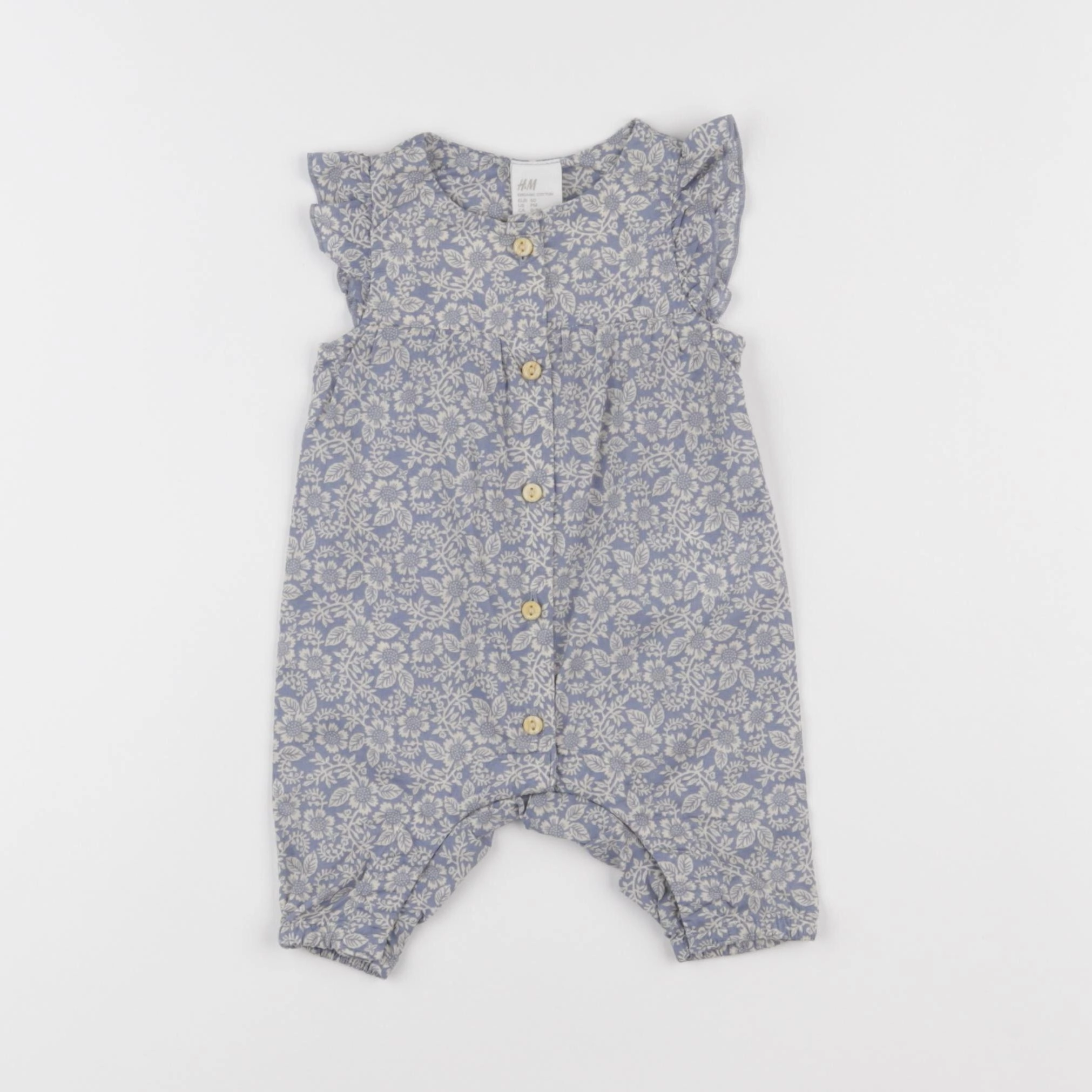 H&M - combinaison blanc, bleu - 0/1 mois
