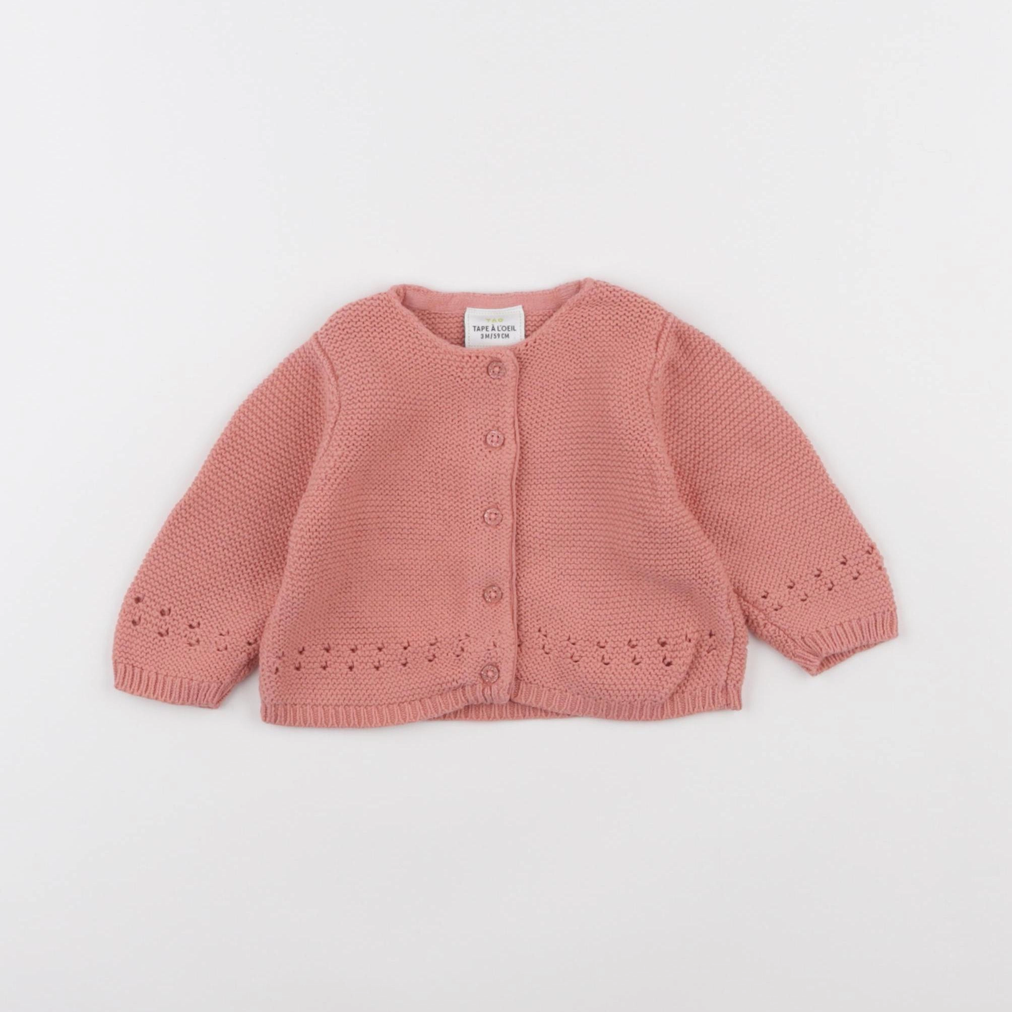 Tape à l'oeil - gilet rose - 3 mois