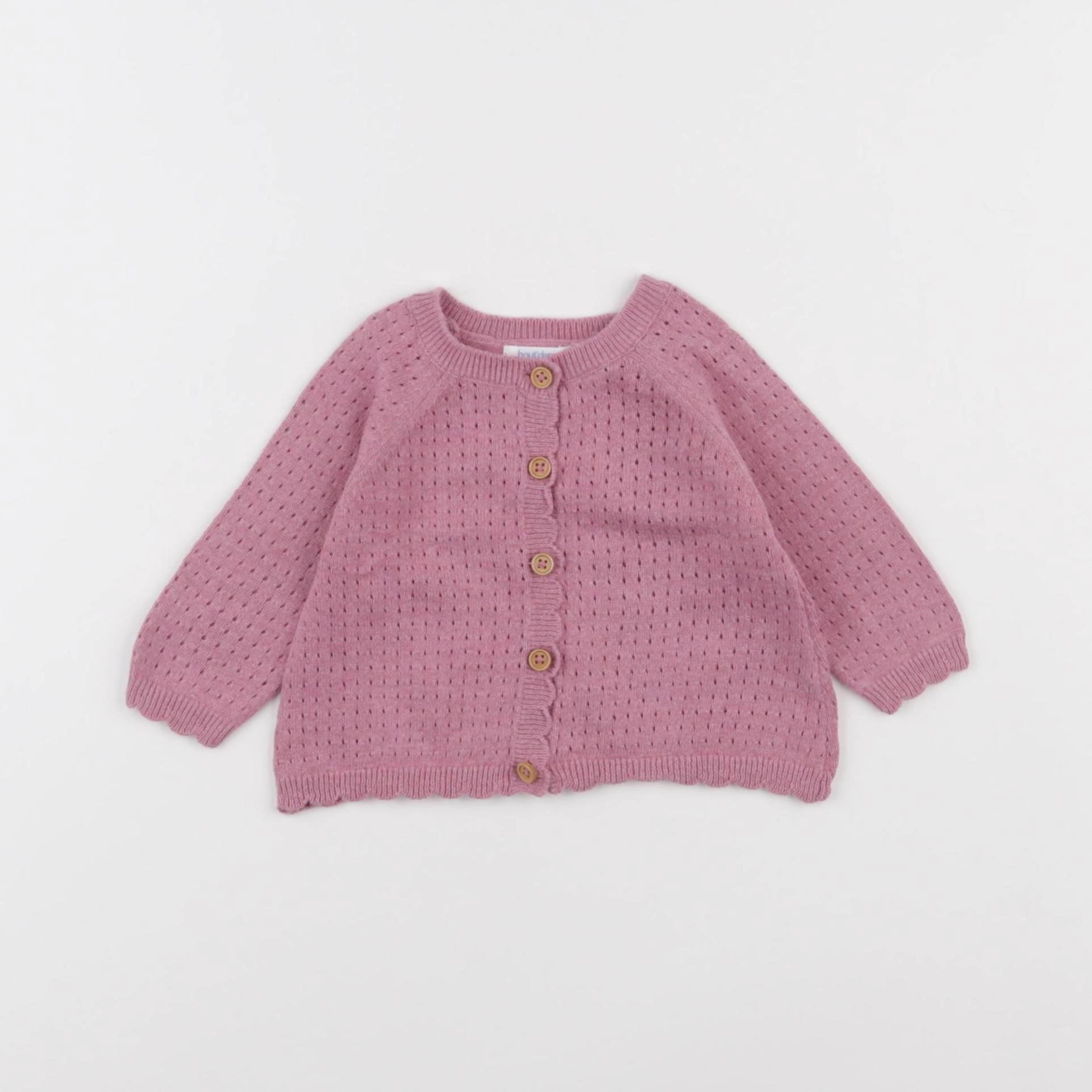 Boutchou - gilet rose - 1 mois