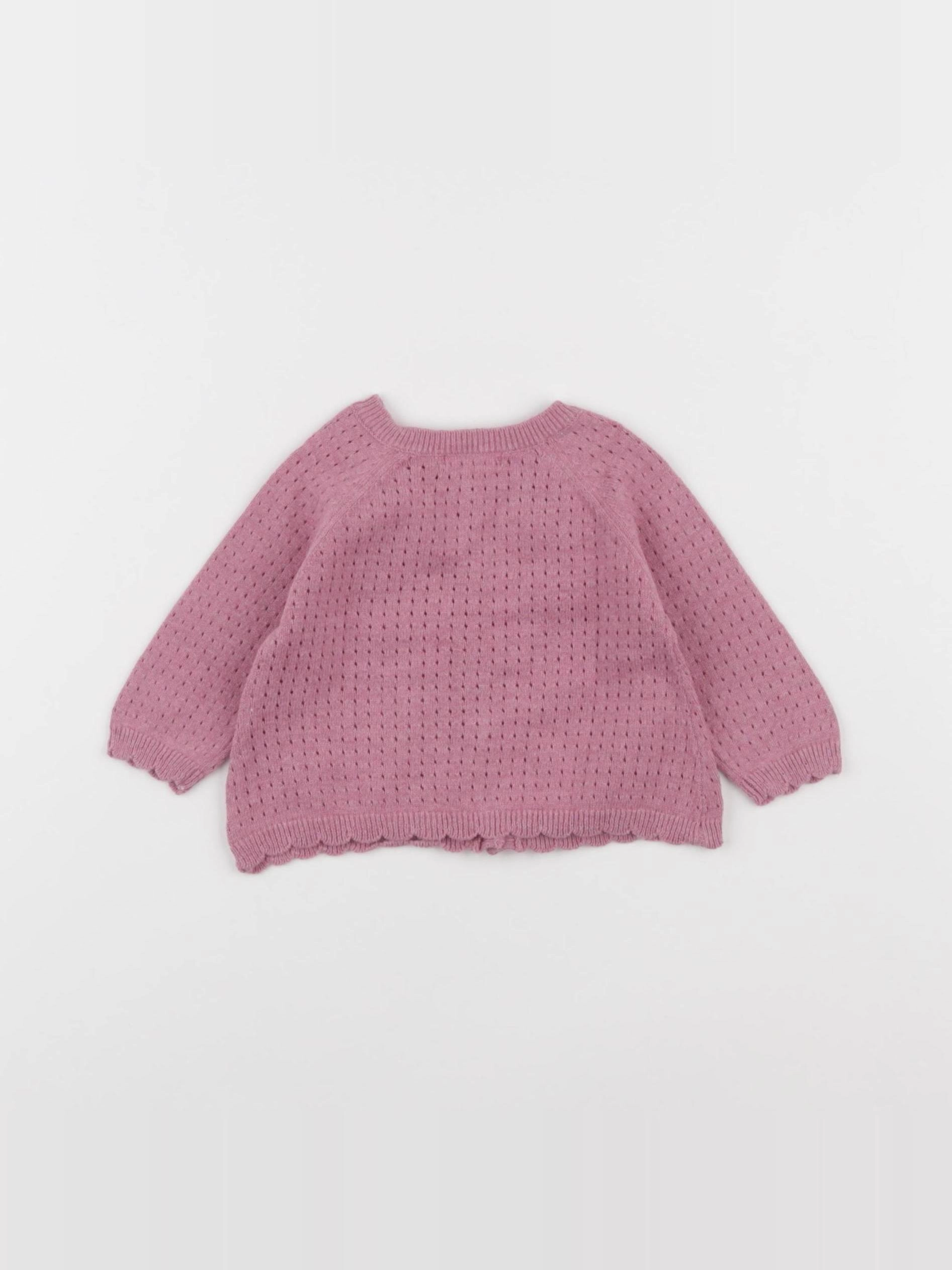 Boutchou - gilet rose - 1 mois