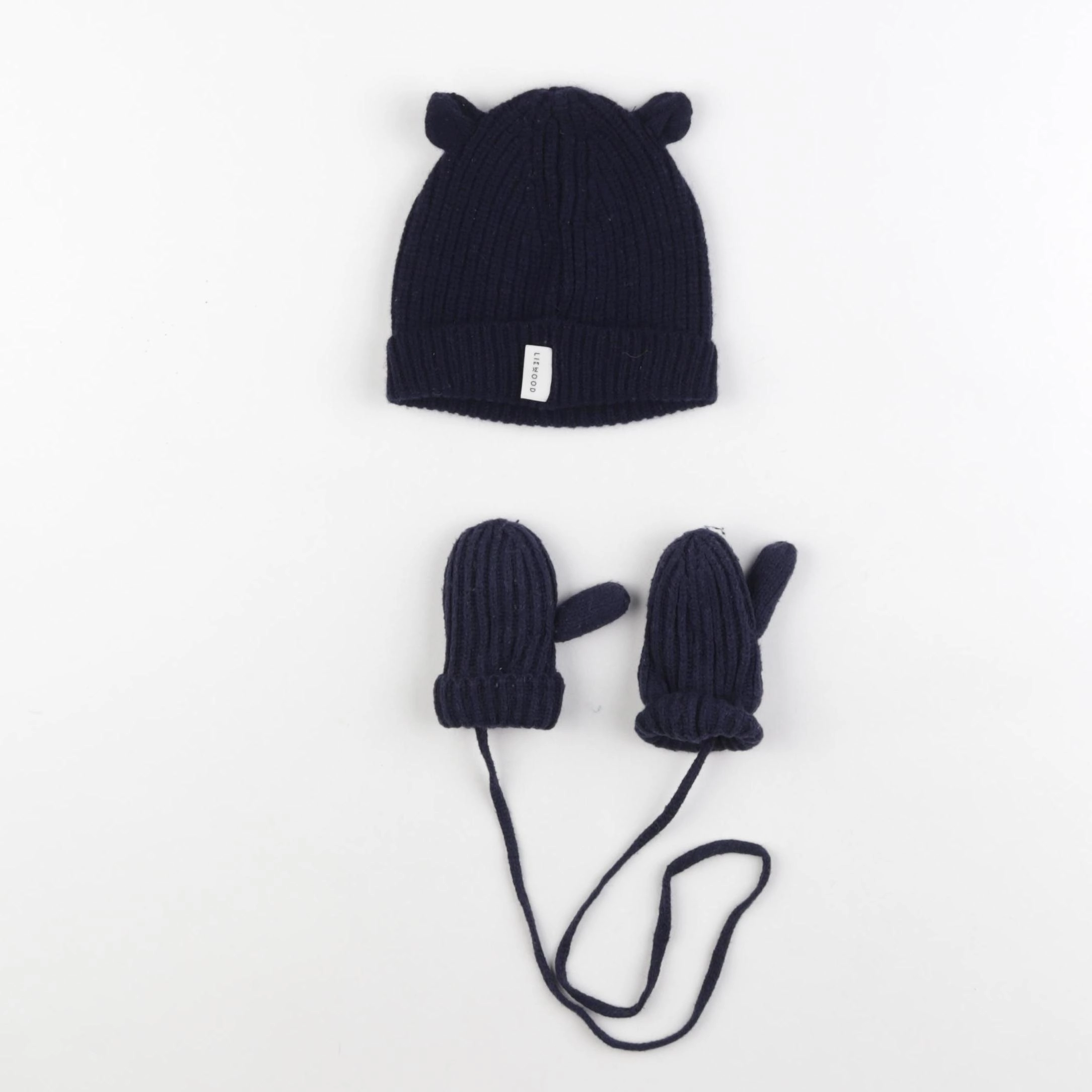 Liewood - ensemble bonnet/moufles bleu - 9/12 mois
