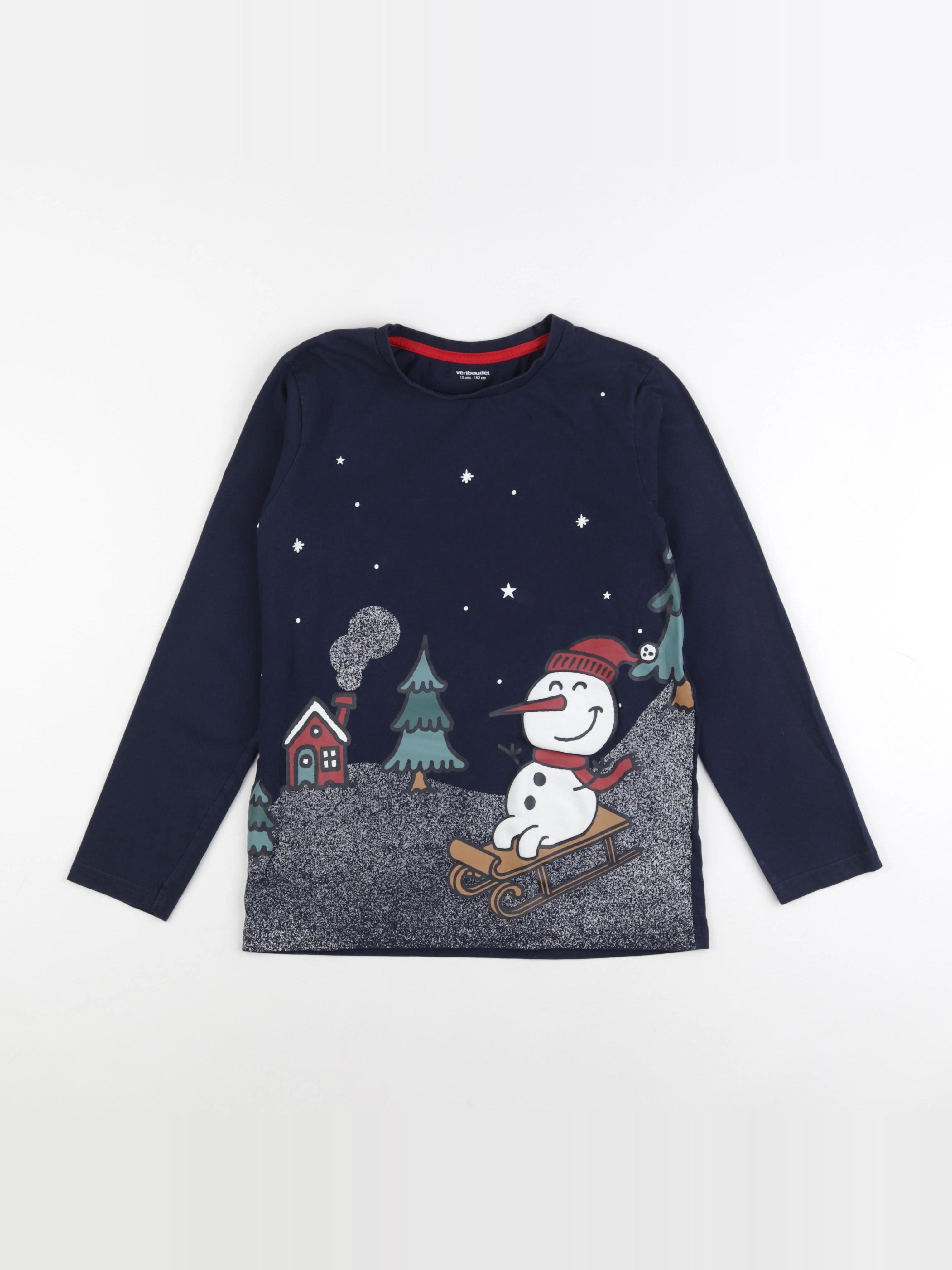Vertbaudet - tee-shirt bleu - 12 ans