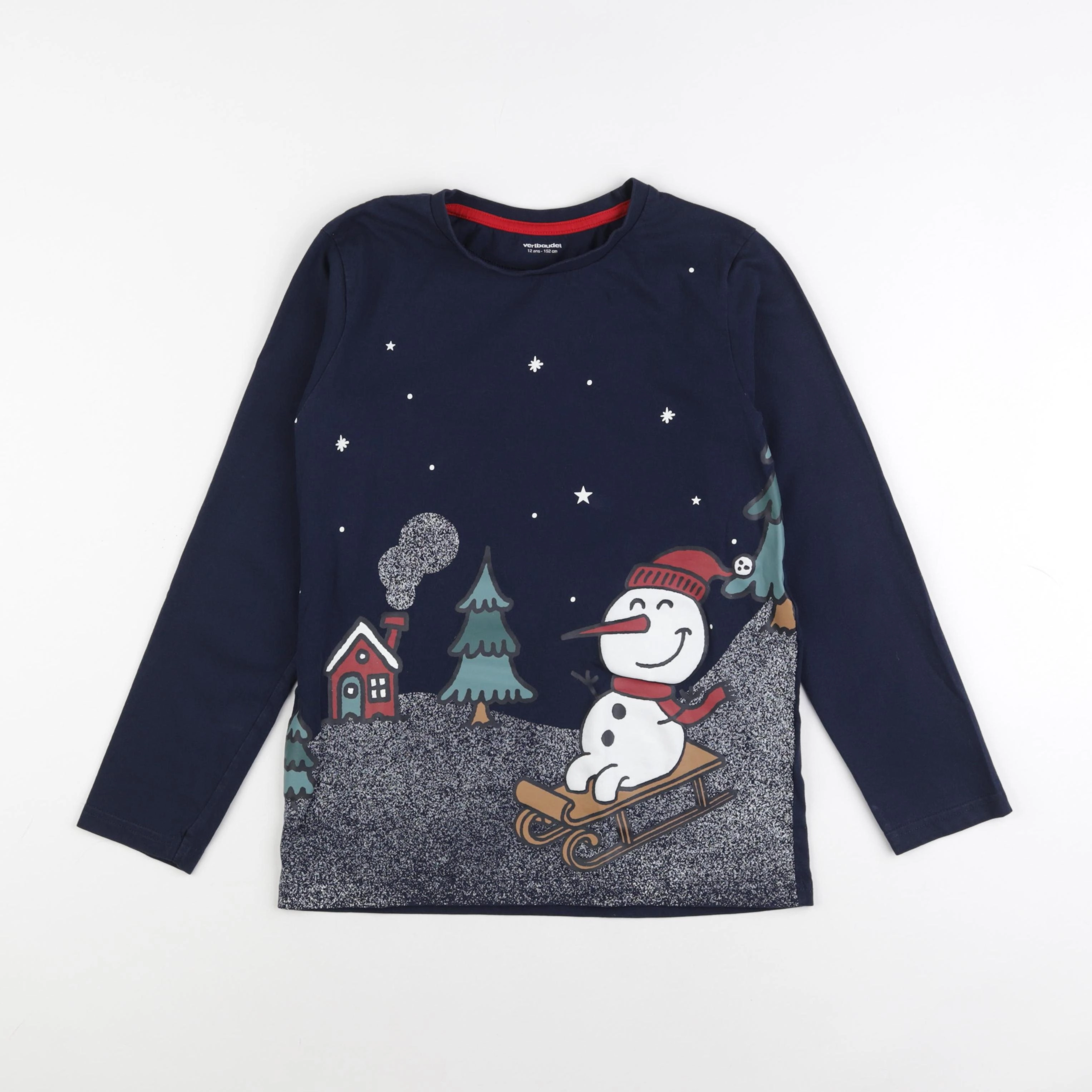 Vertbaudet - tee-shirt bleu - 12 ans