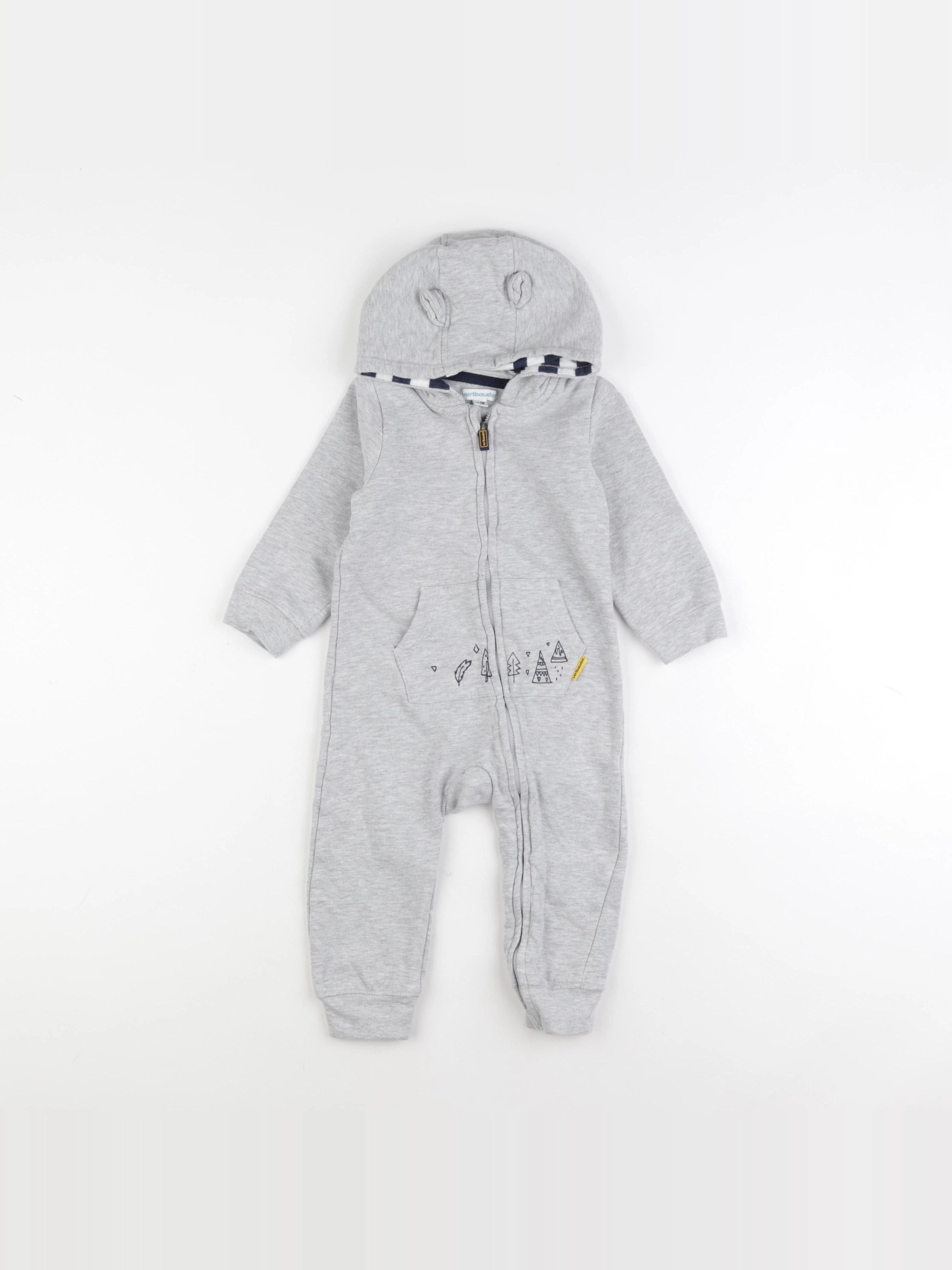 Vertbaudet - combinaison gris - 2 ans