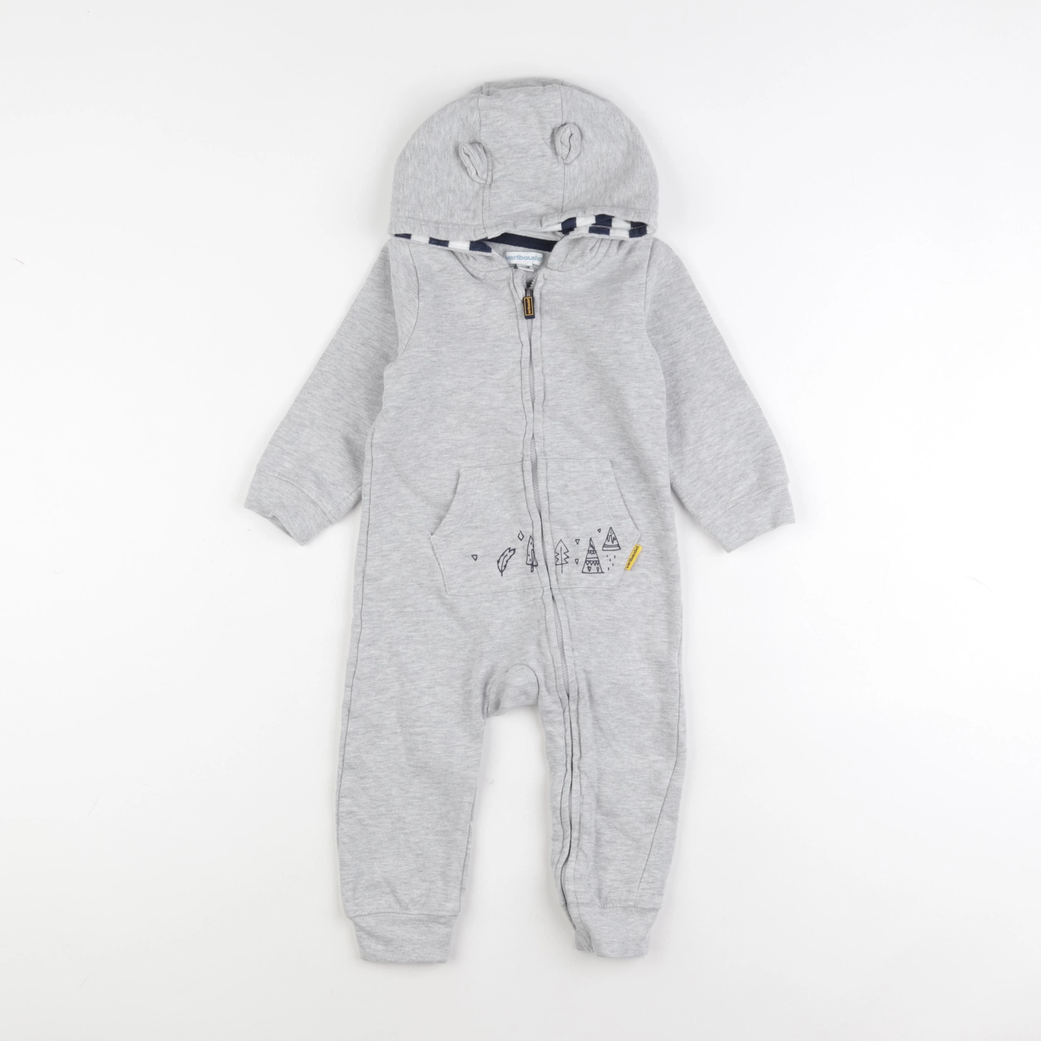 Vertbaudet - combinaison gris - 2 ans