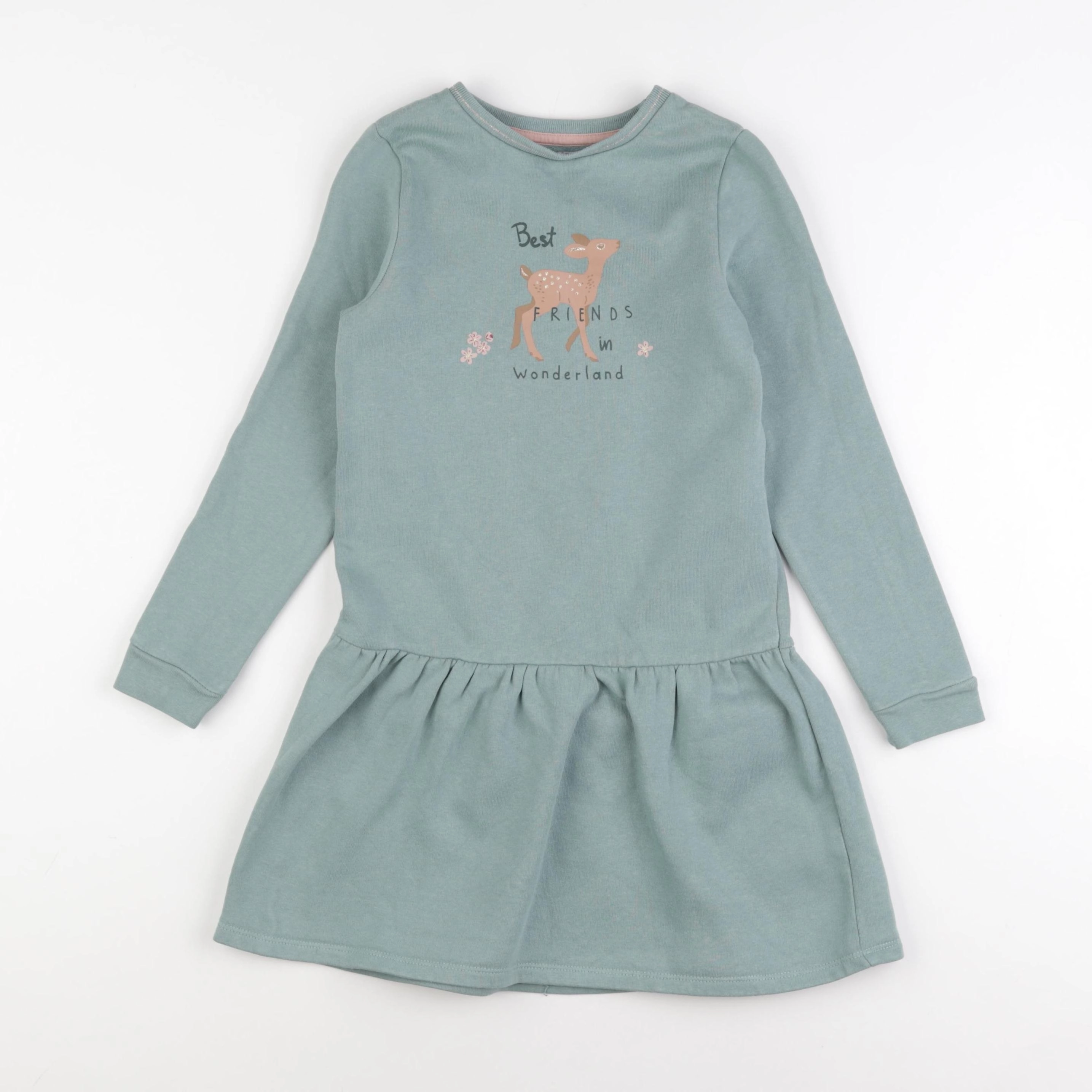 Vertbaudet - robe vert - 8 ans