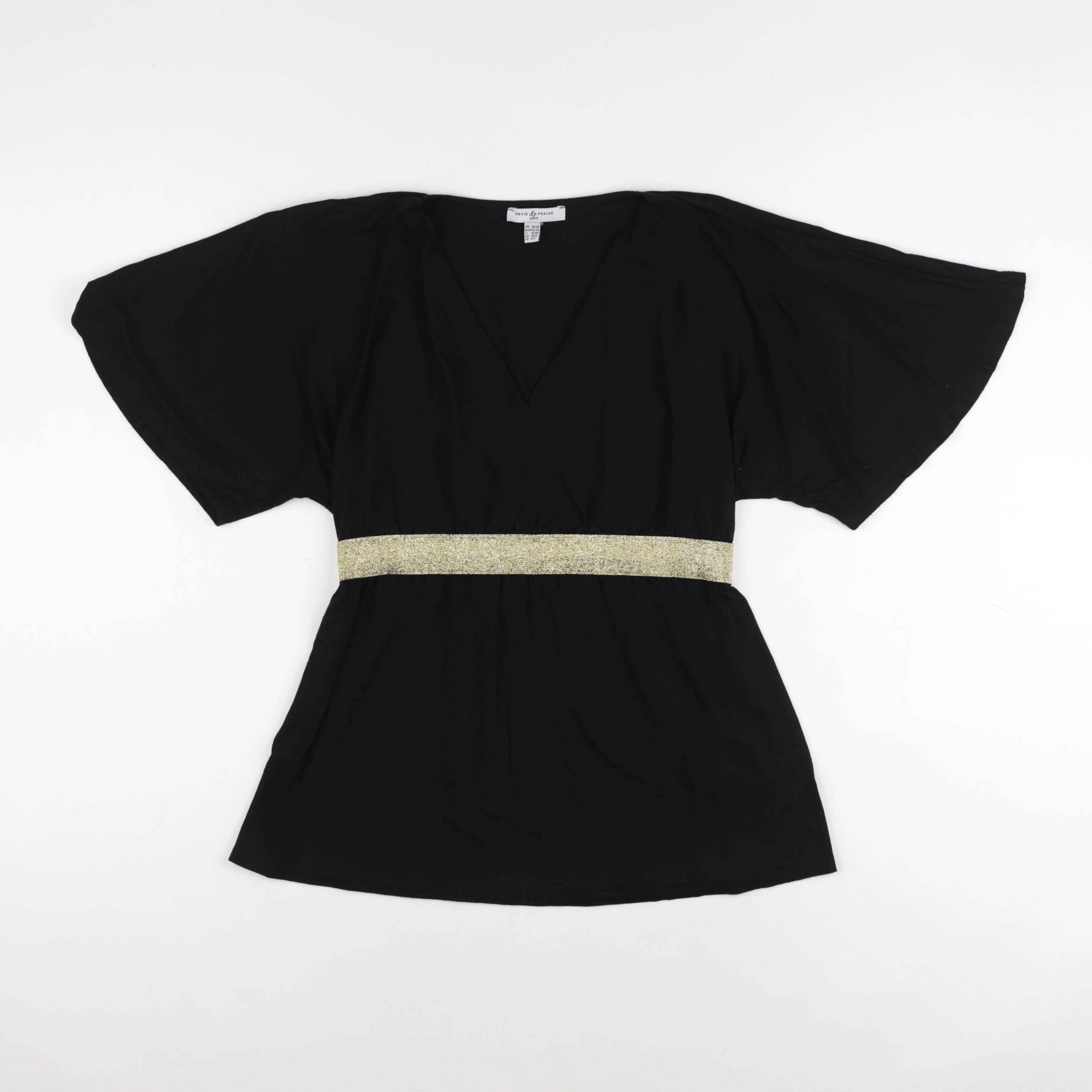 Envie de fraise - blouse grossesse or, noir - 38 à 40