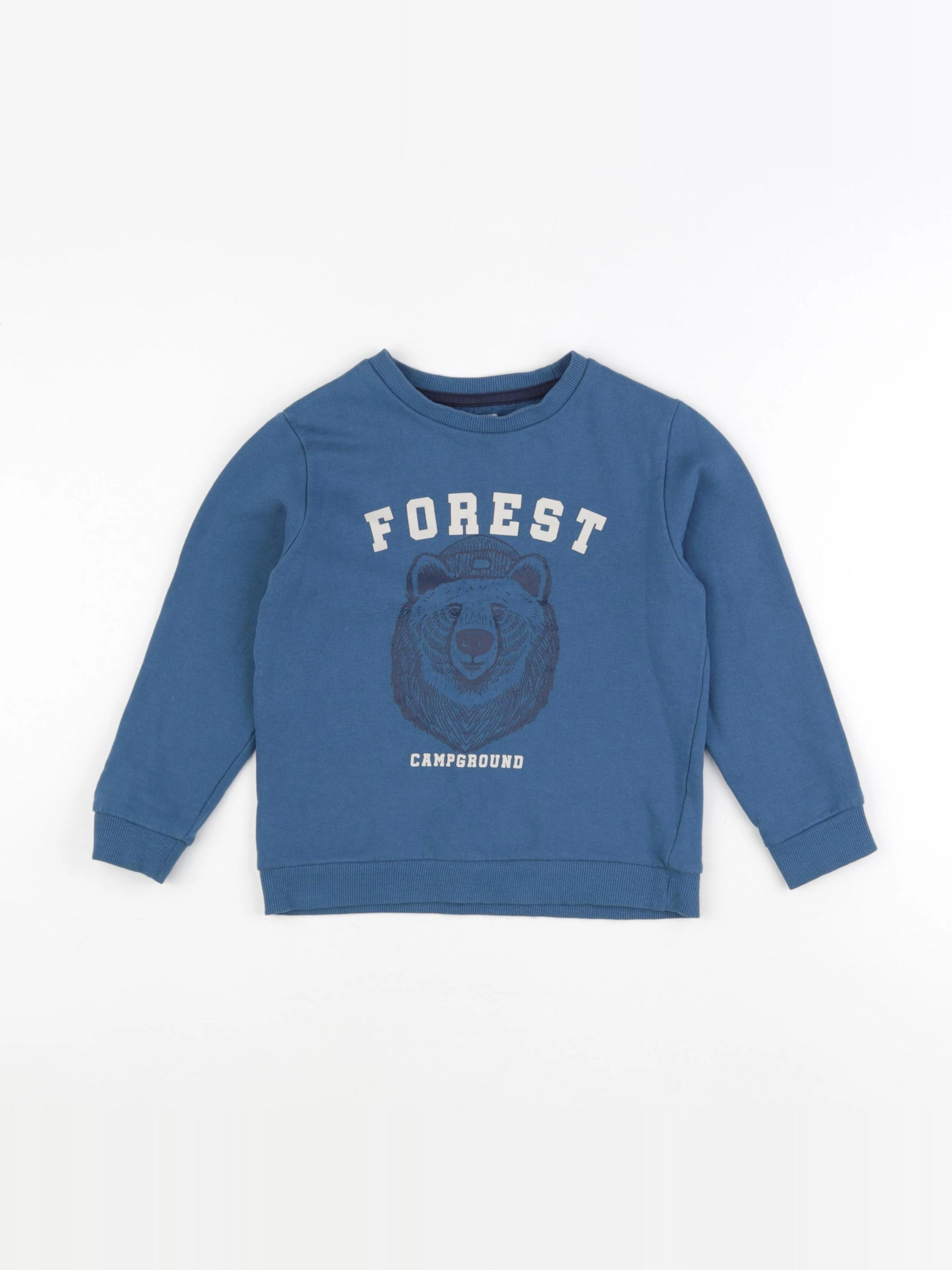 Vertbaudet - sweat bleu - 6 ans