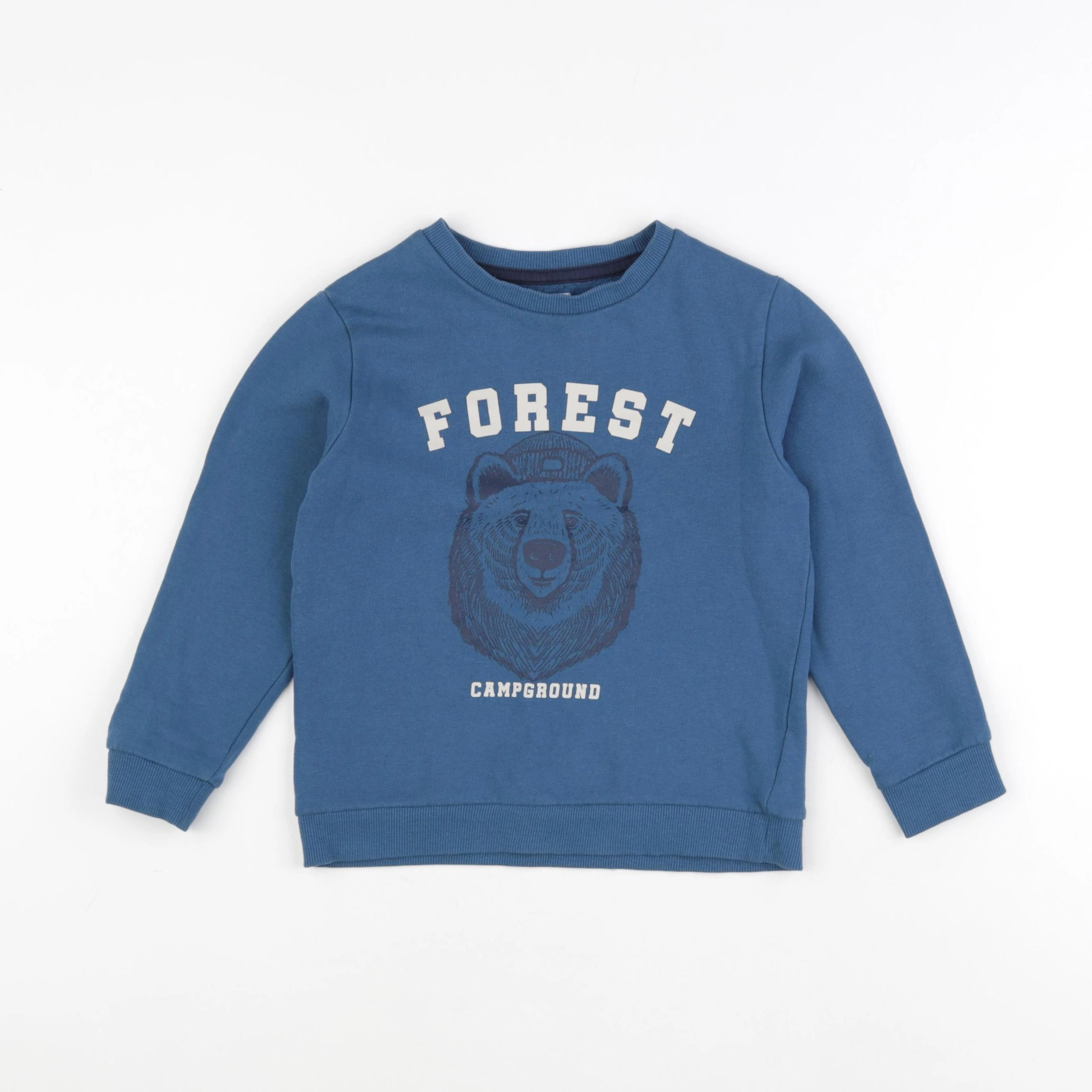 Vertbaudet - sweat bleu - 6 ans