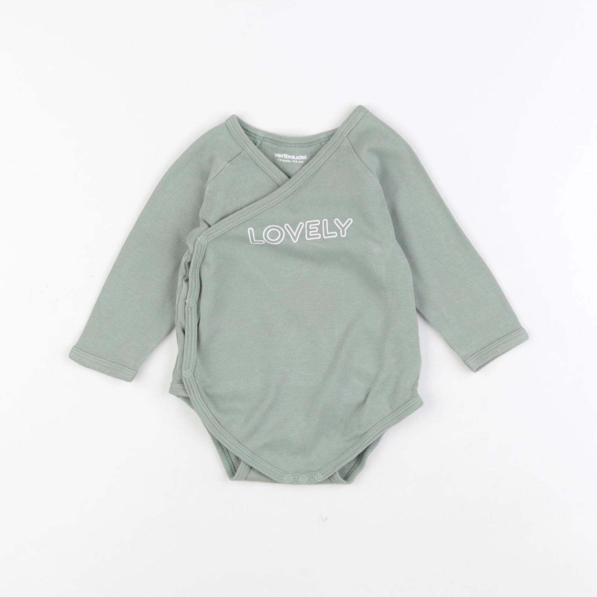 Vertbaudet - body vert - 12 mois