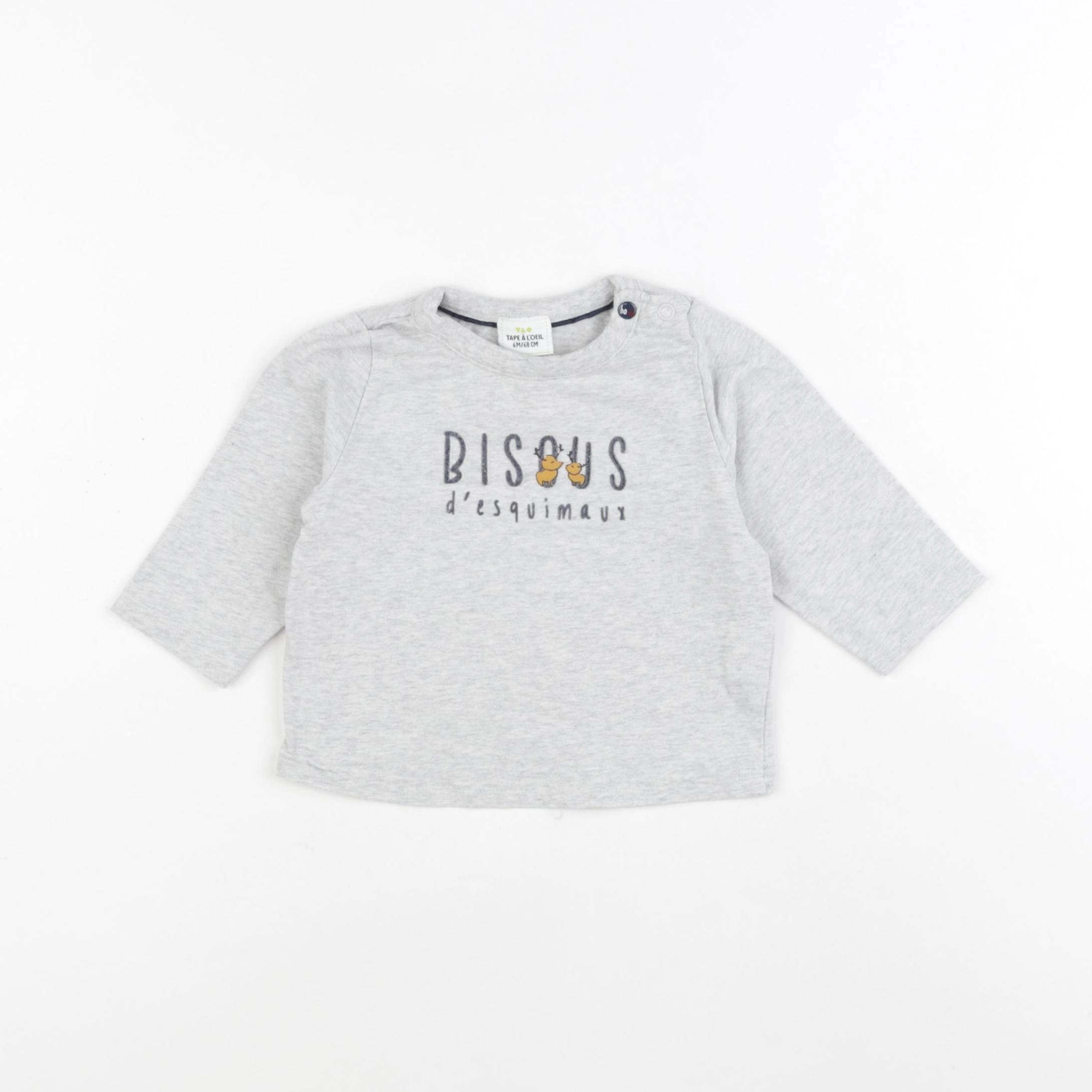 Tape à l'oeil - tee-shirt gris - 6 mois
