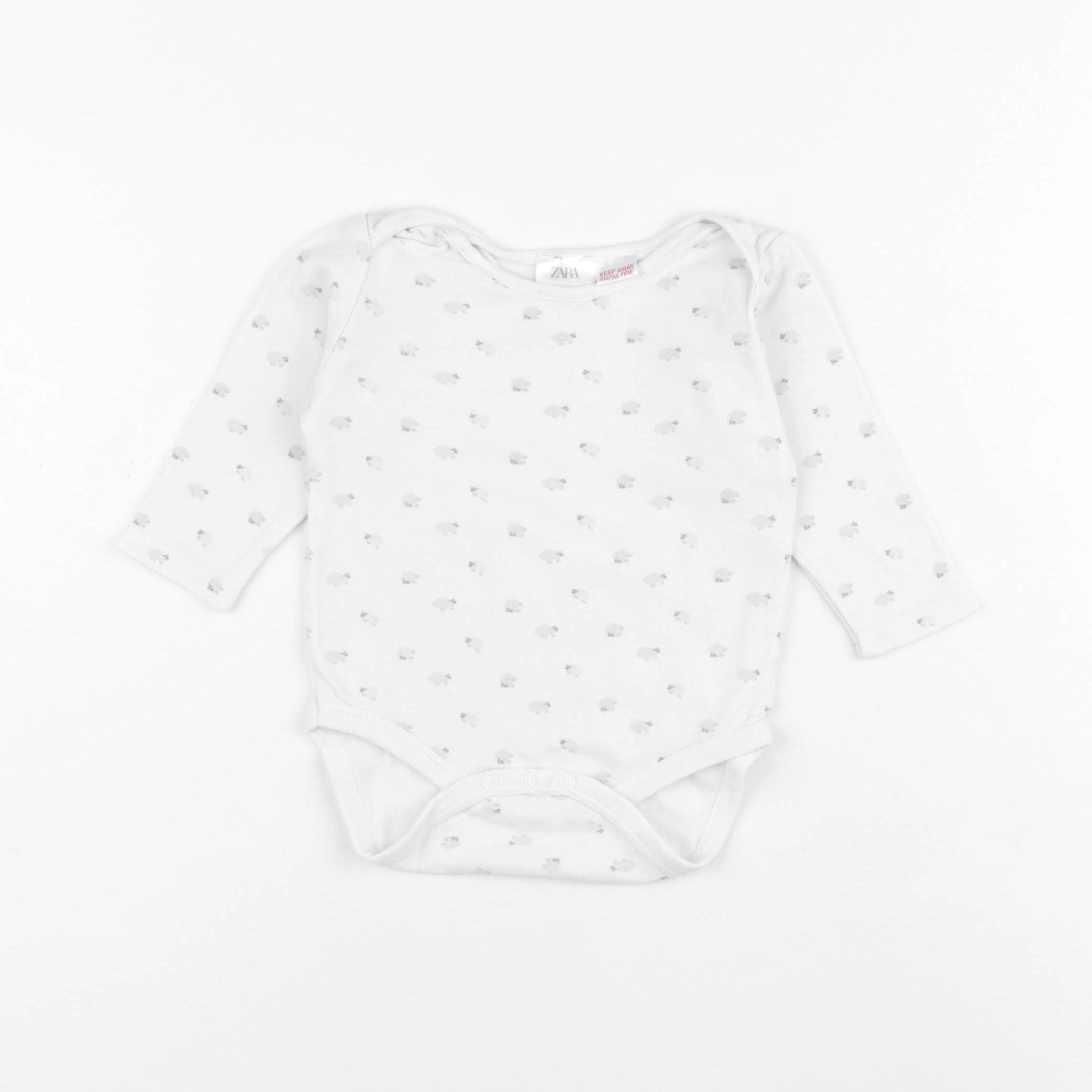 Zara - body blanc - 9/12 mois