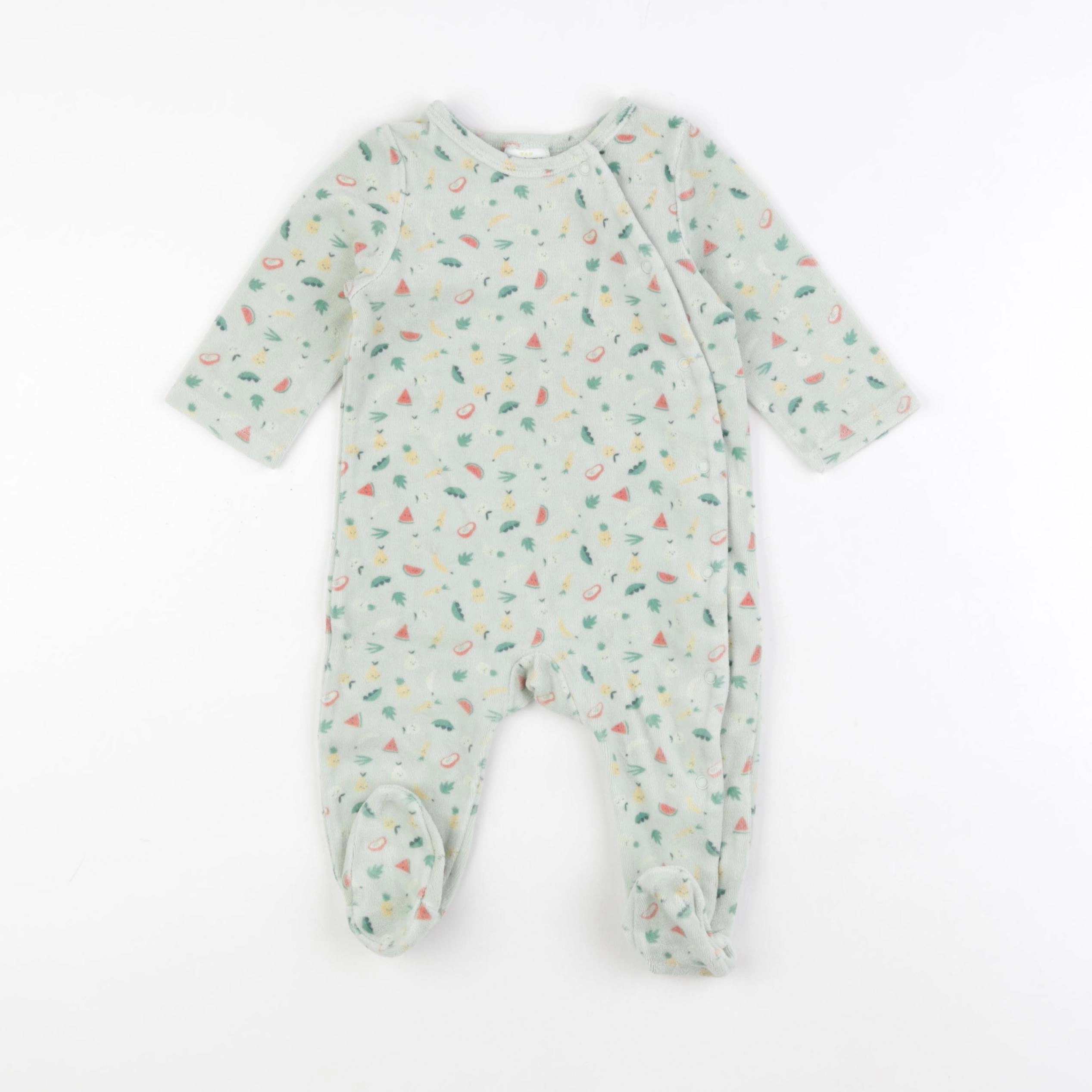 Tape à l'oeil - pyjama velours vert - 9 mois