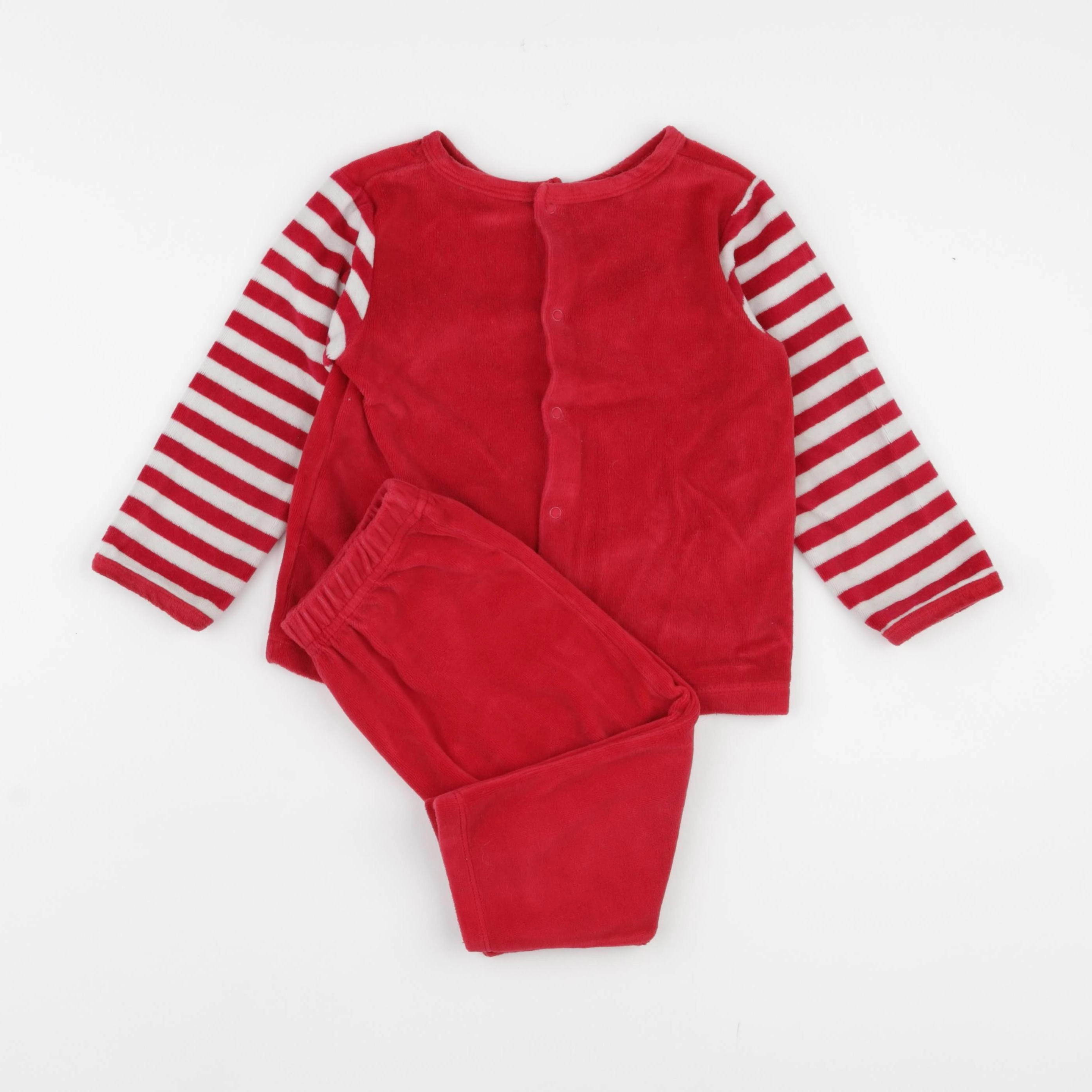 Vertbaudet - pyjama velours rouge - 2 ans
