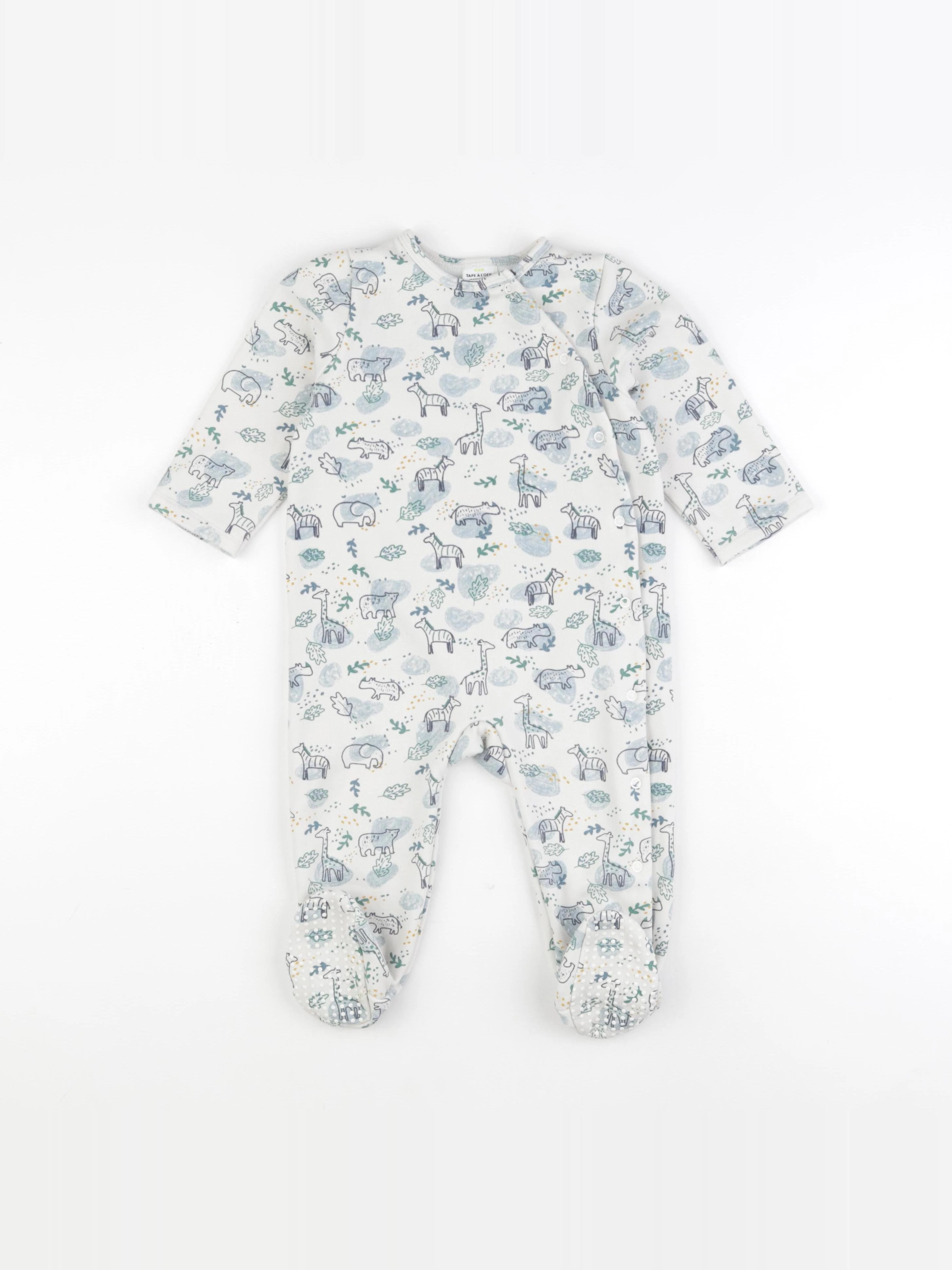 Tape à l'oeil - pyjama coton blanc, bleu - 24 mois