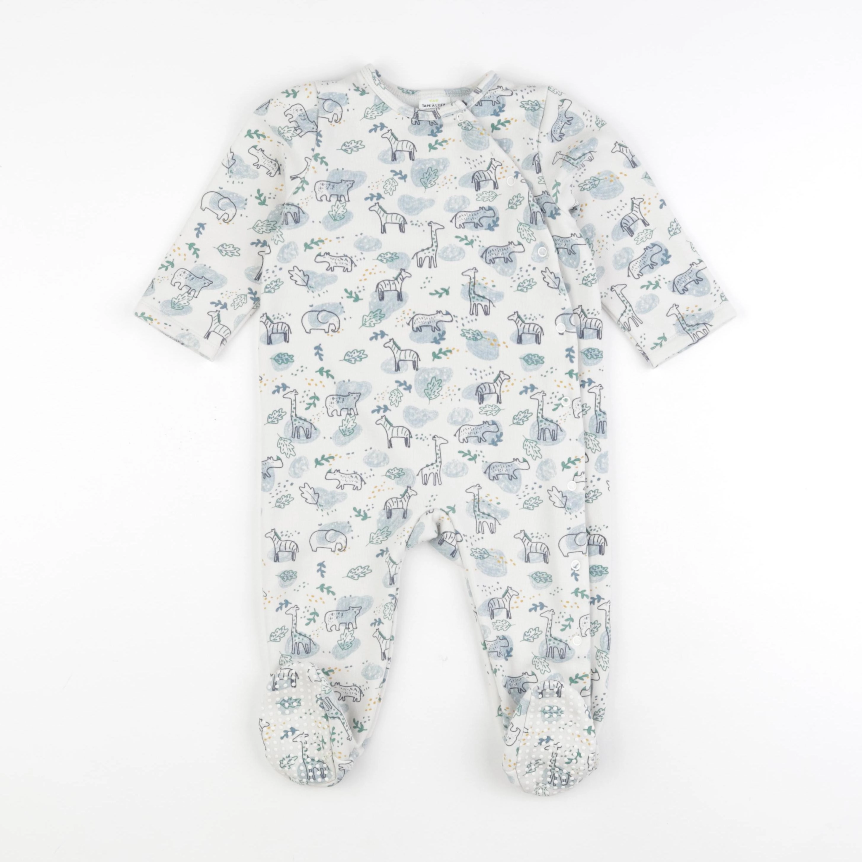 Tape à l'oeil - pyjama coton blanc, bleu - 24 mois