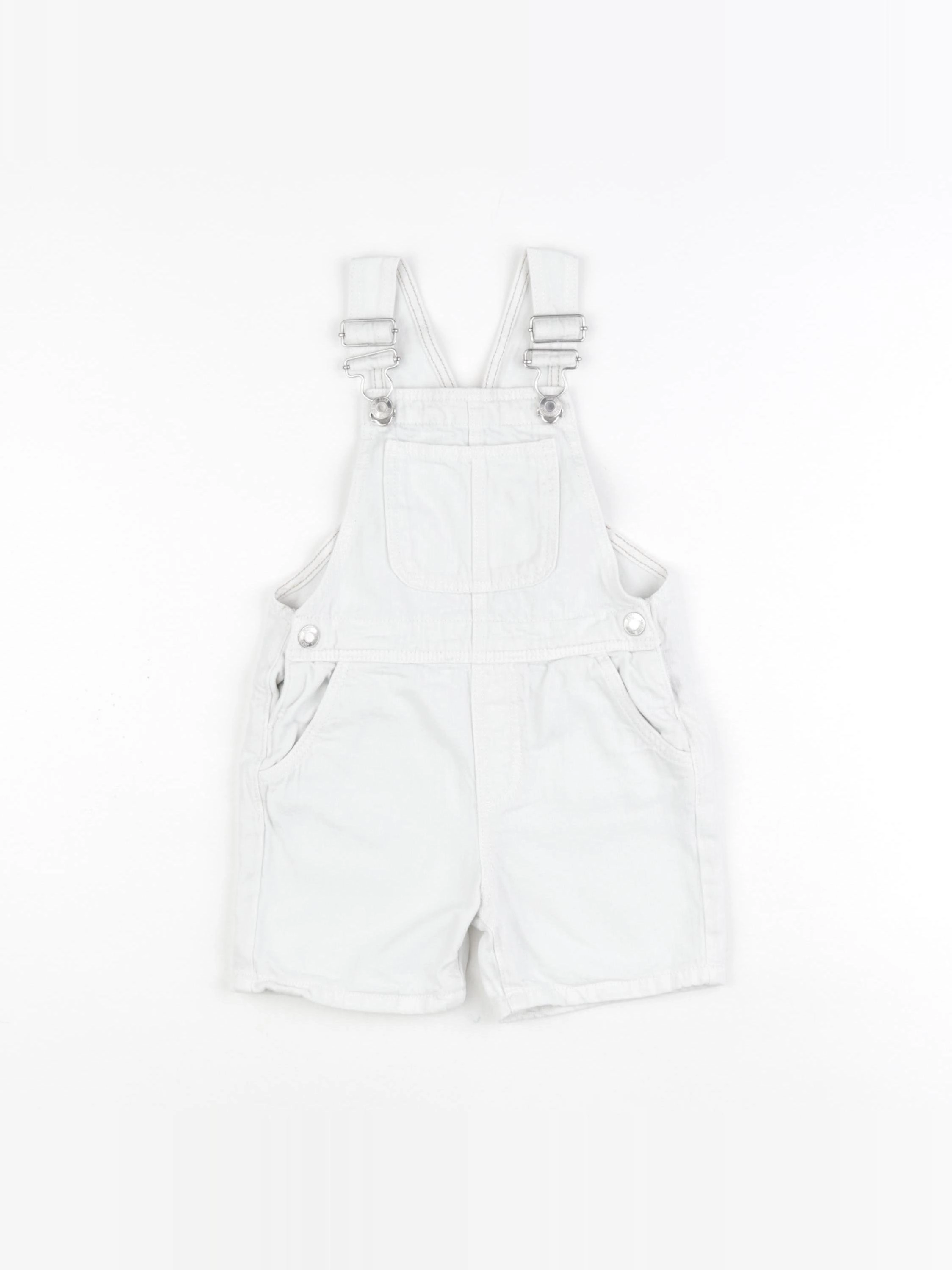 Zara - salopette blanc - 12/18 mois