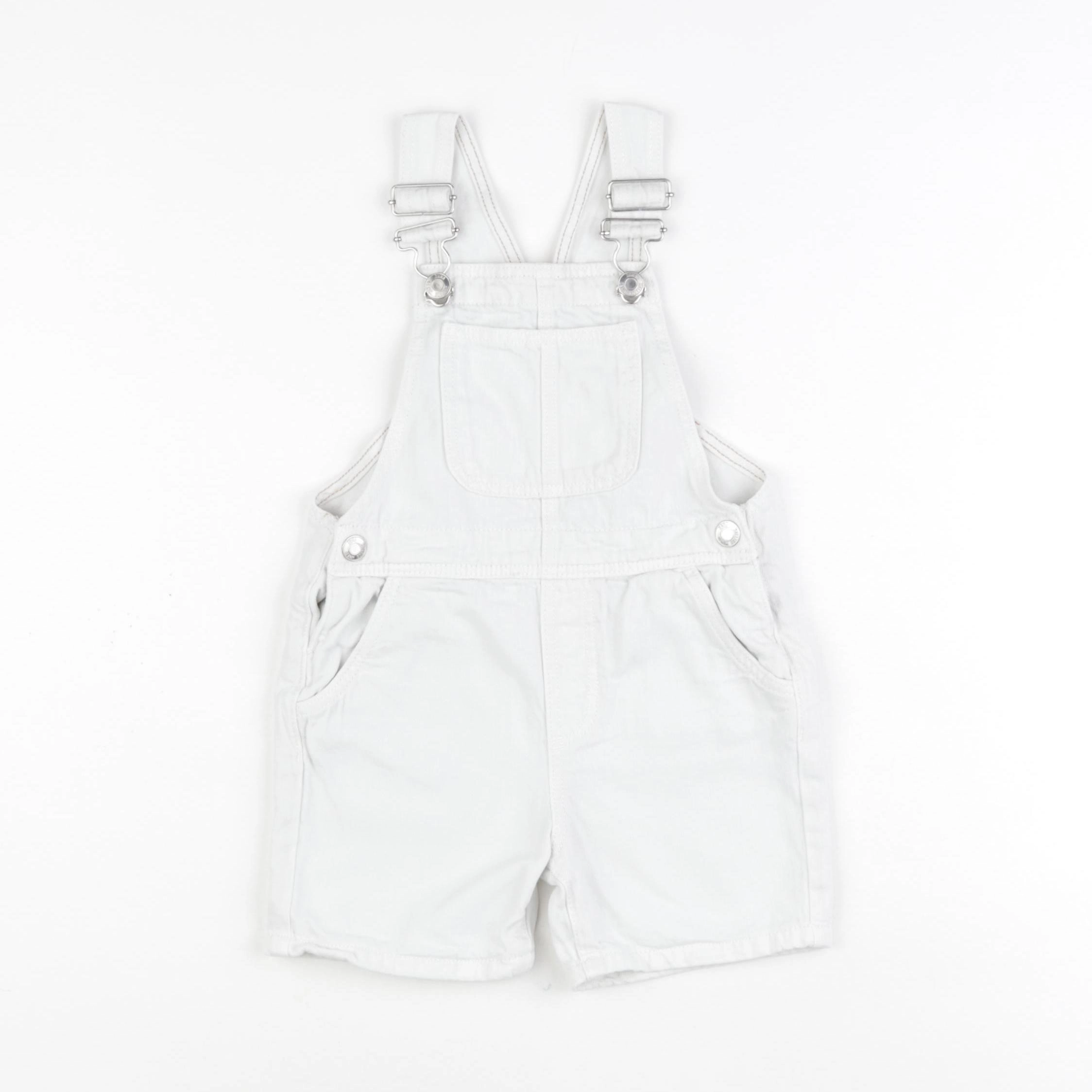 Zara - salopette blanc - 12/18 mois