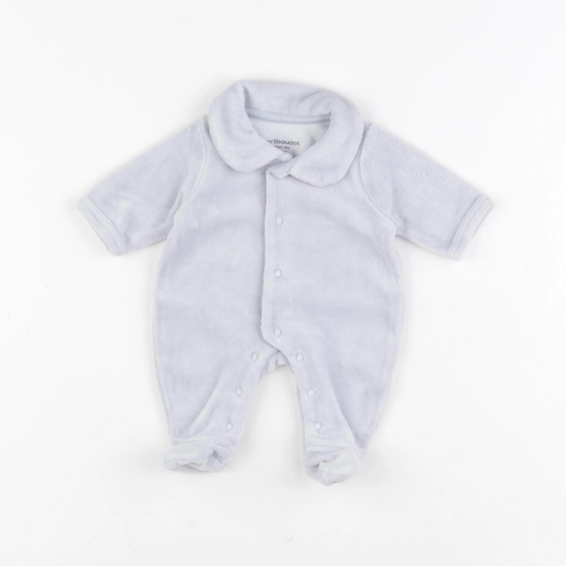 Vertbaudet - pyjama velours bleu - Prématuré