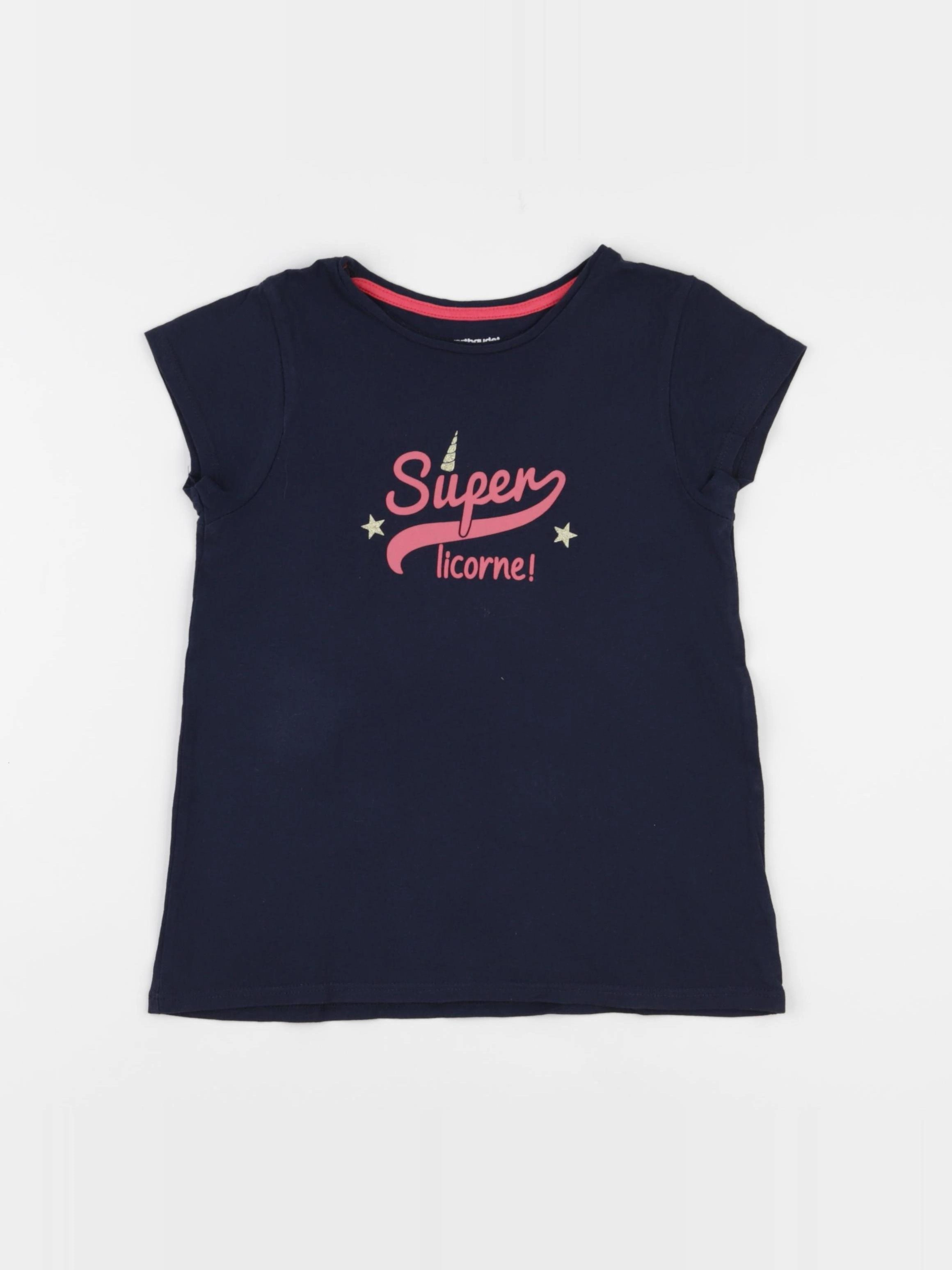 Vertbaudet - tee-shirt bleu - 8 ans
