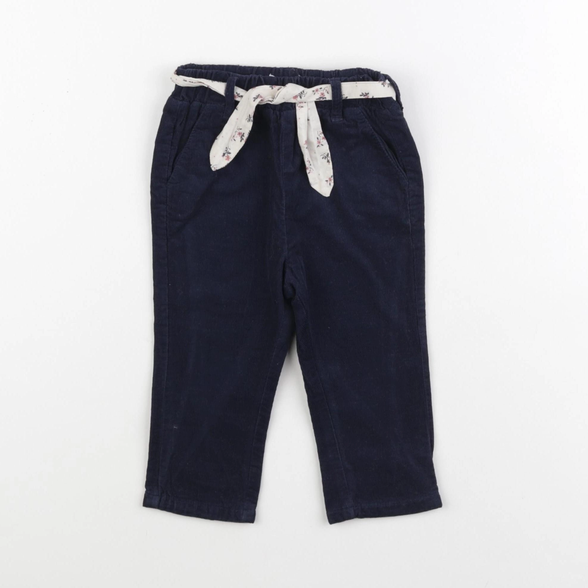Vertbaudet - pantalon bleu - 9 mois