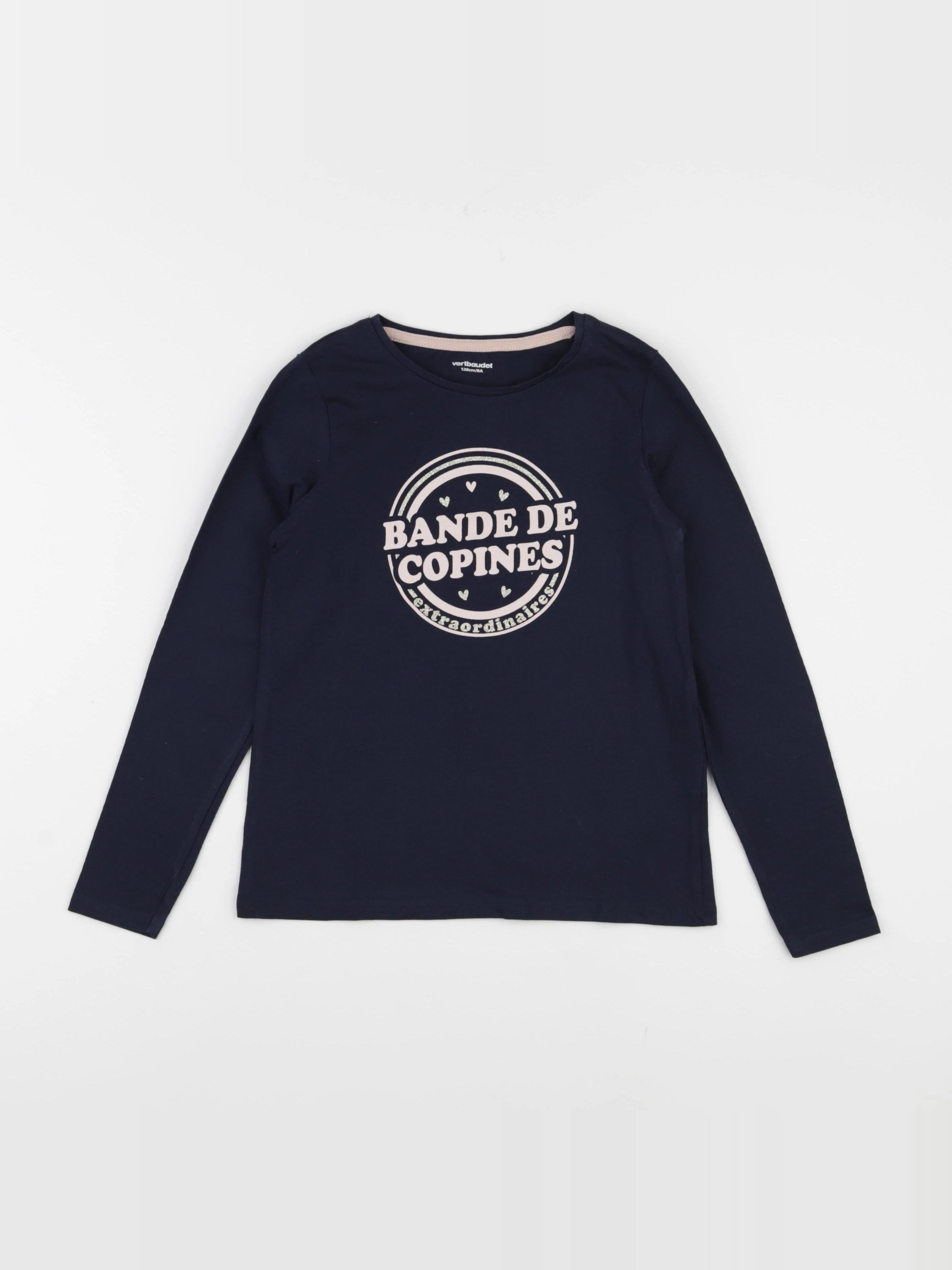 Vertbaudet - tee-shirt bleu - 8 ans