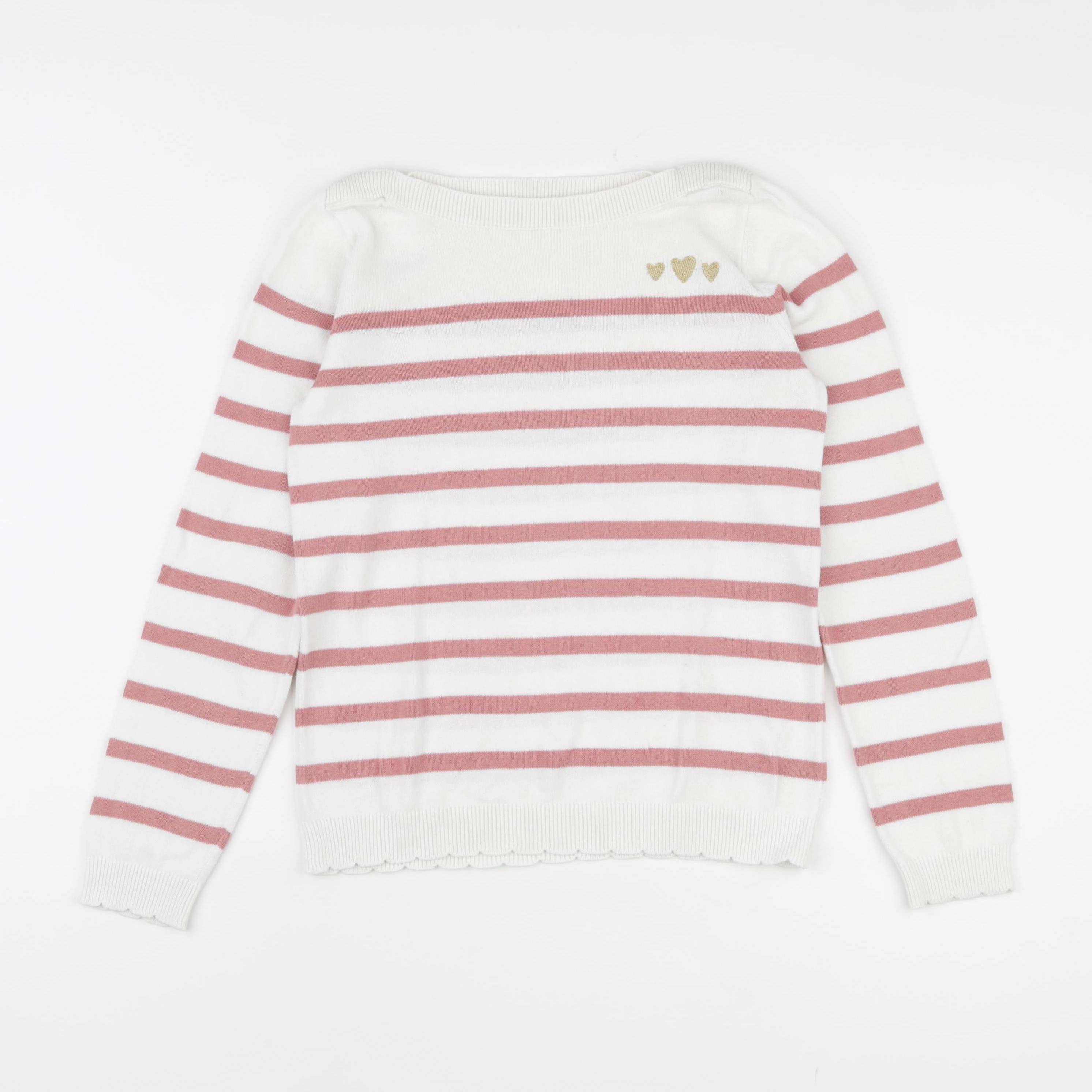 Vertbaudet - pull blanc - 10 ans