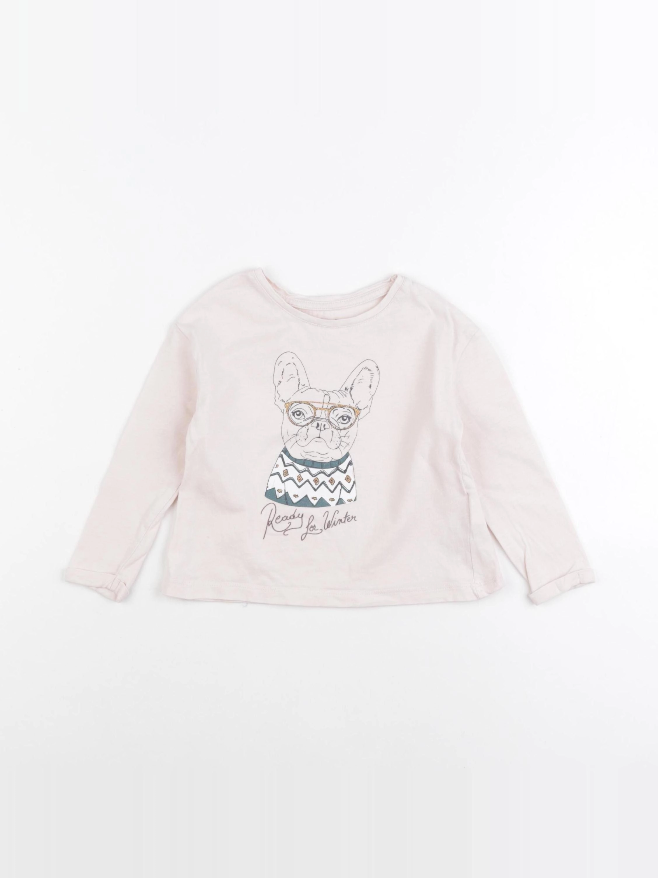 Vertbaudet - tee-shirt rose - 2 ans