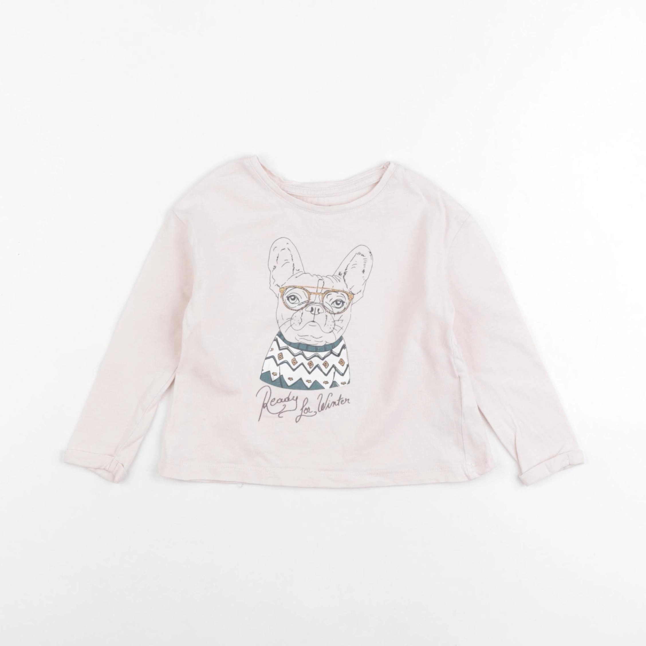 Vertbaudet - tee-shirt rose - 2 ans