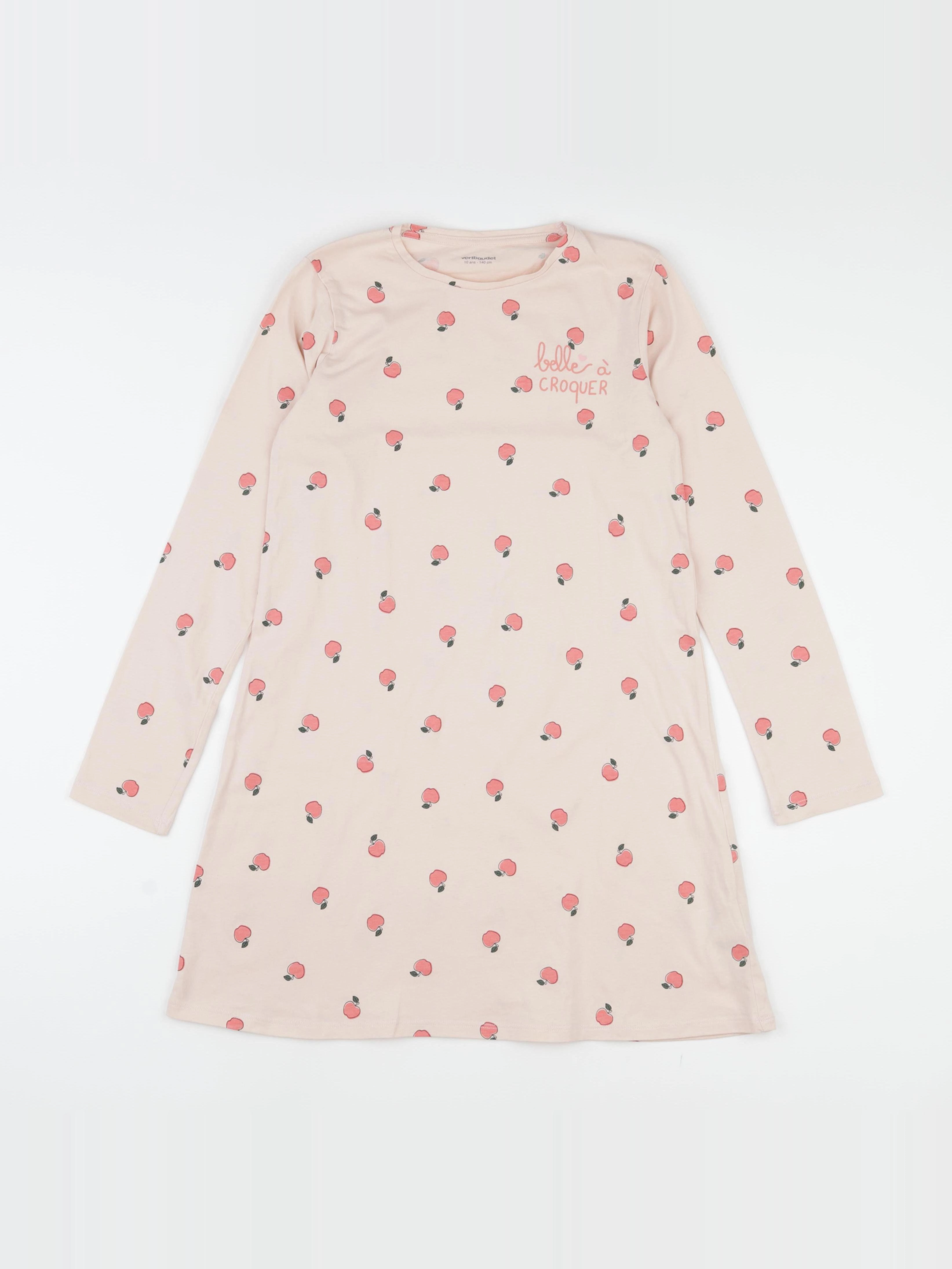 Vertbaudet - chemise de nuit coton rose - 10 ans
