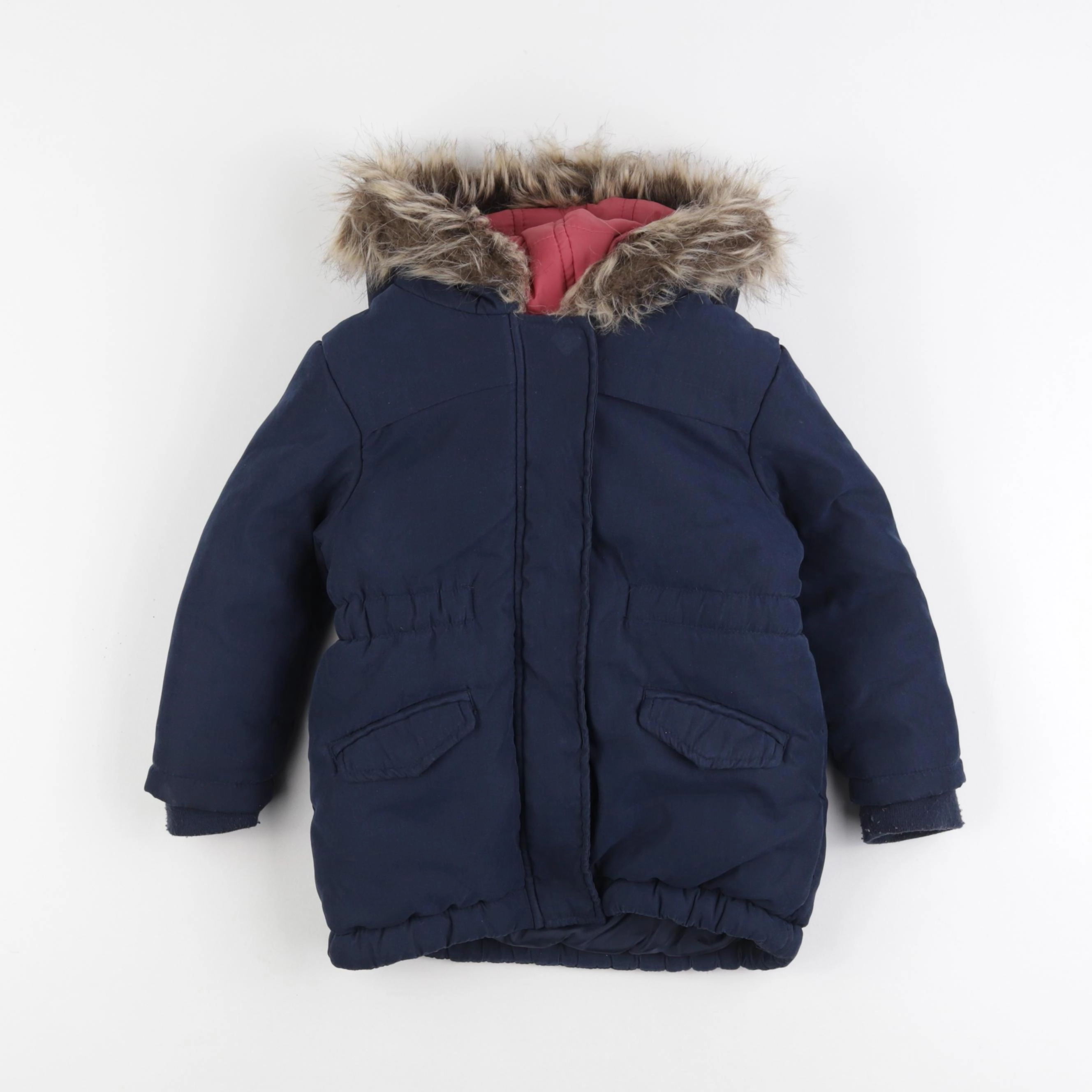 Vertbaudet - manteau doublure amovible bleu - 3 ans