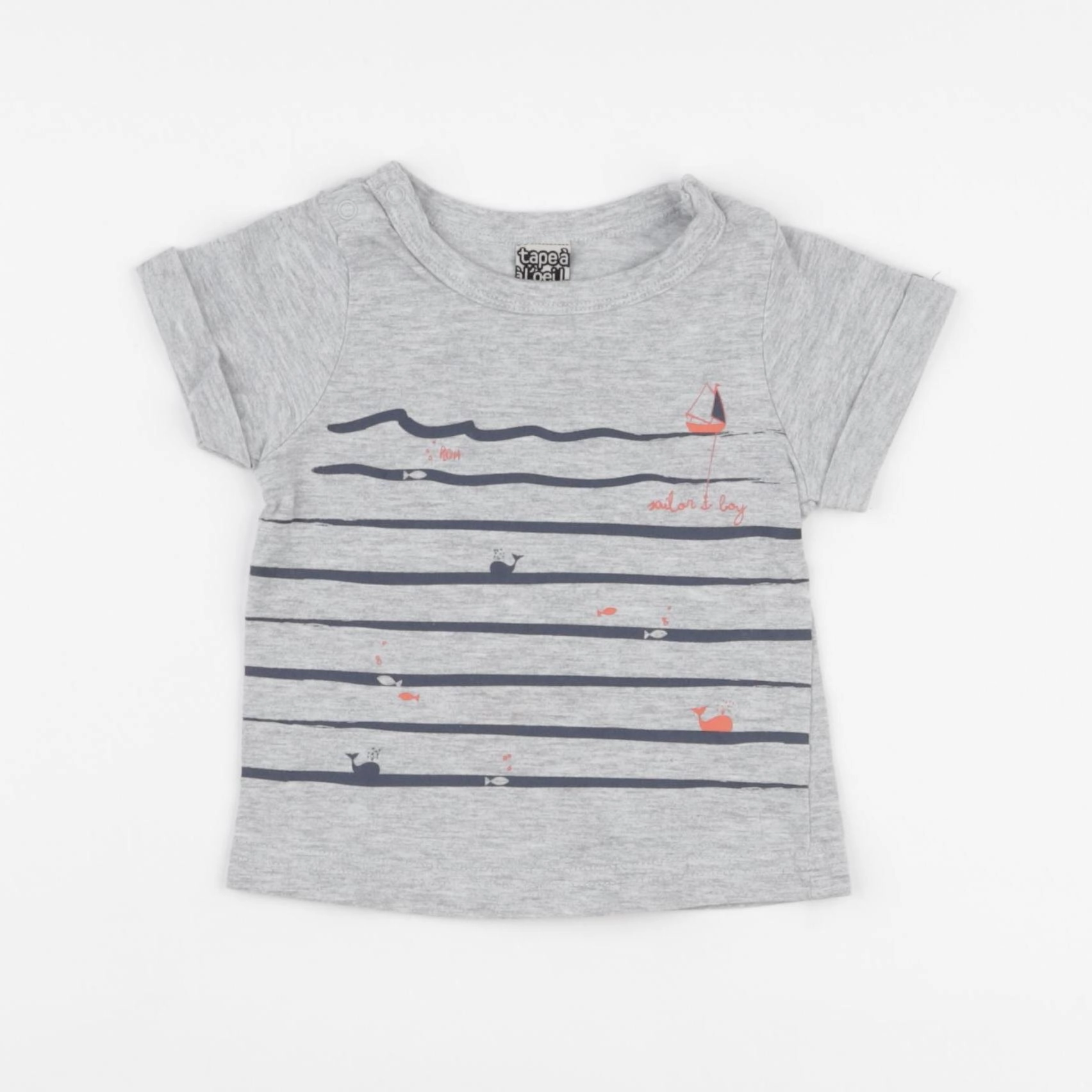 Tape à l'oeil - tee-shirt gris - 3 mois
