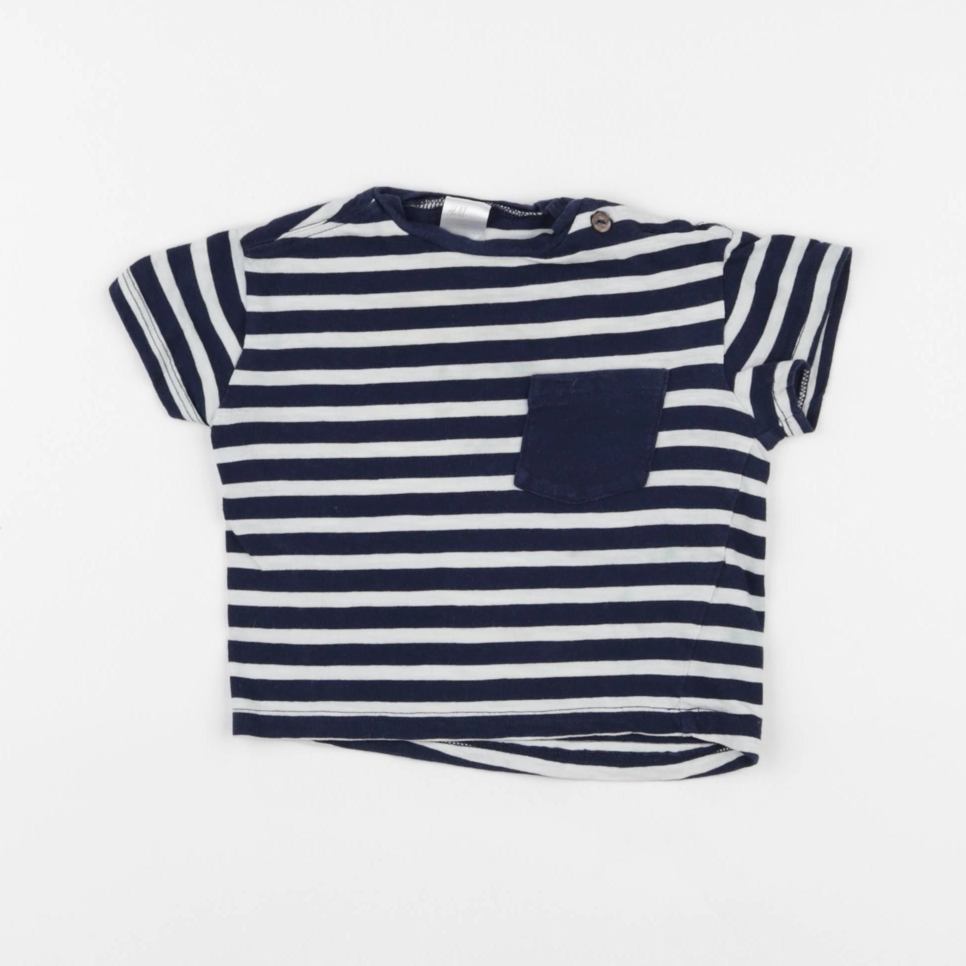 H&M - tee-shirt bleu - 6 mois