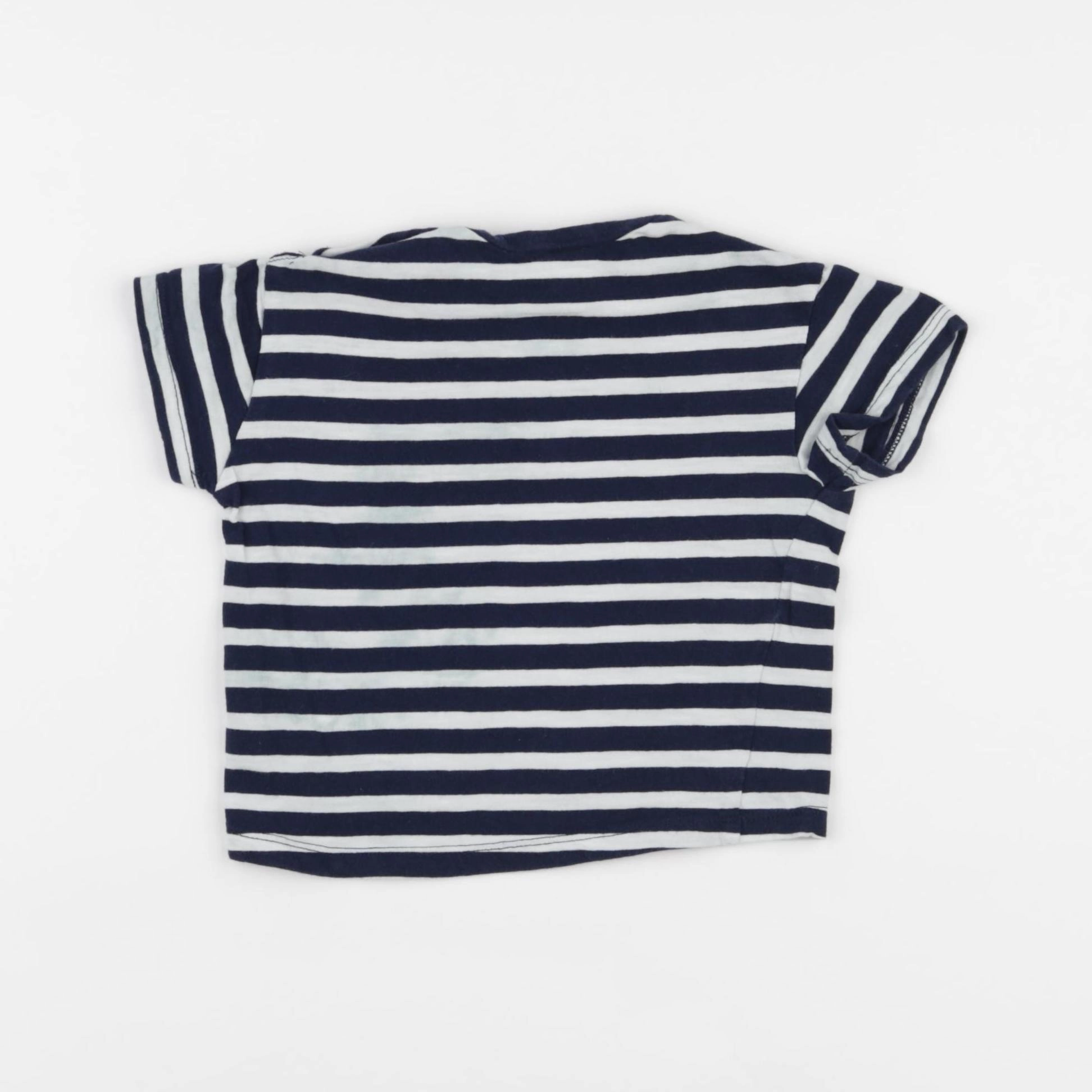 H&M - tee-shirt bleu - 6 mois