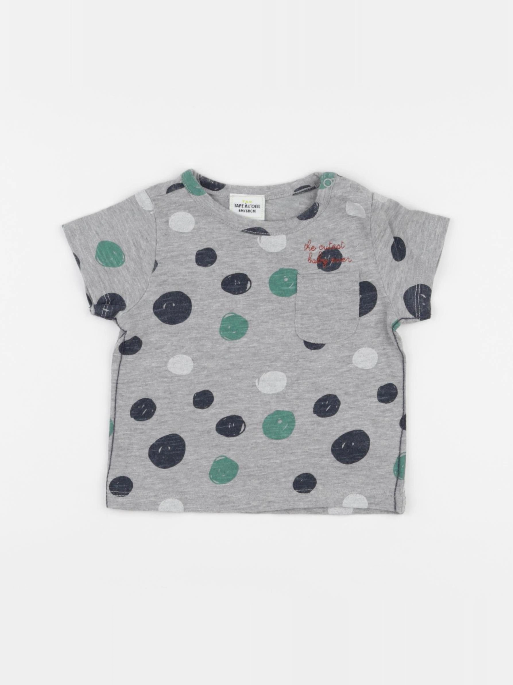 Tape à l'oeil - tee-shirt gris - 6 mois