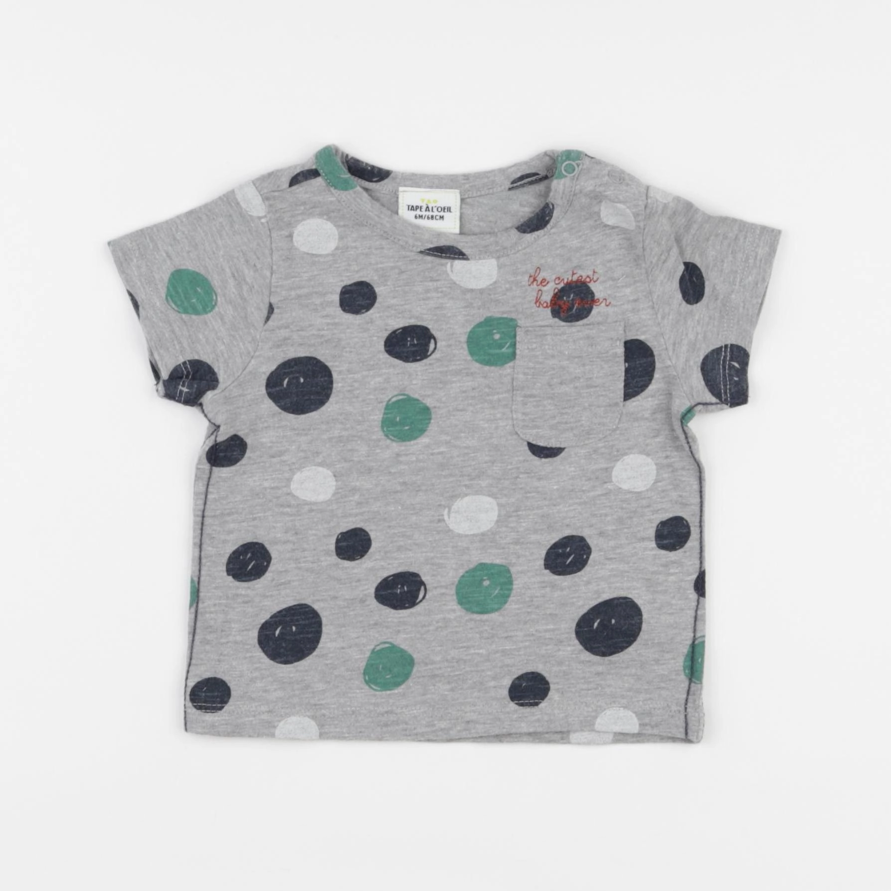 Tape à l'oeil - tee-shirt gris - 6 mois