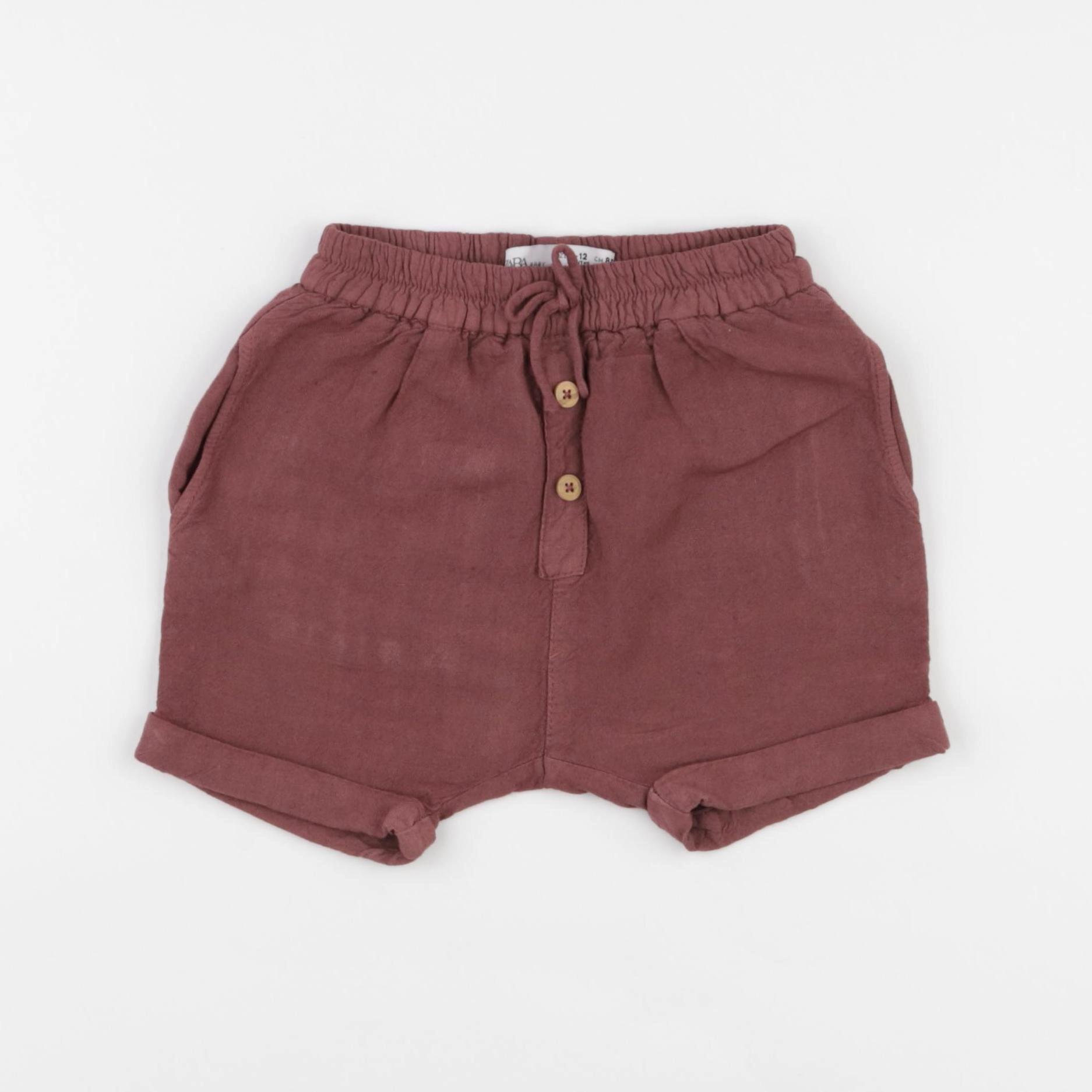 Zara - short marron - 9/12 mois
