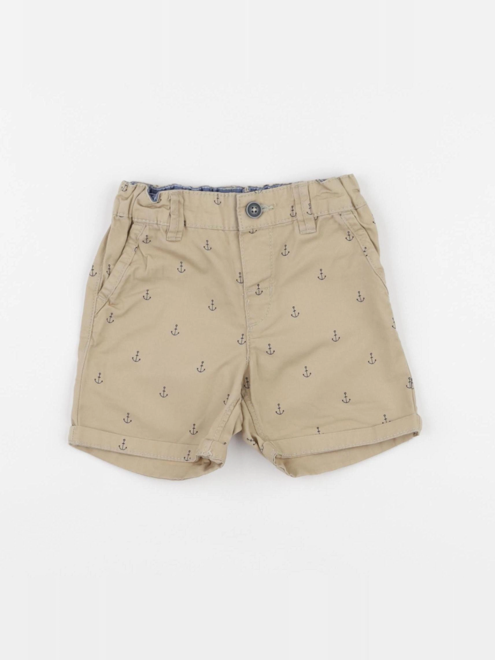 H&M - short beige - 6/9 mois