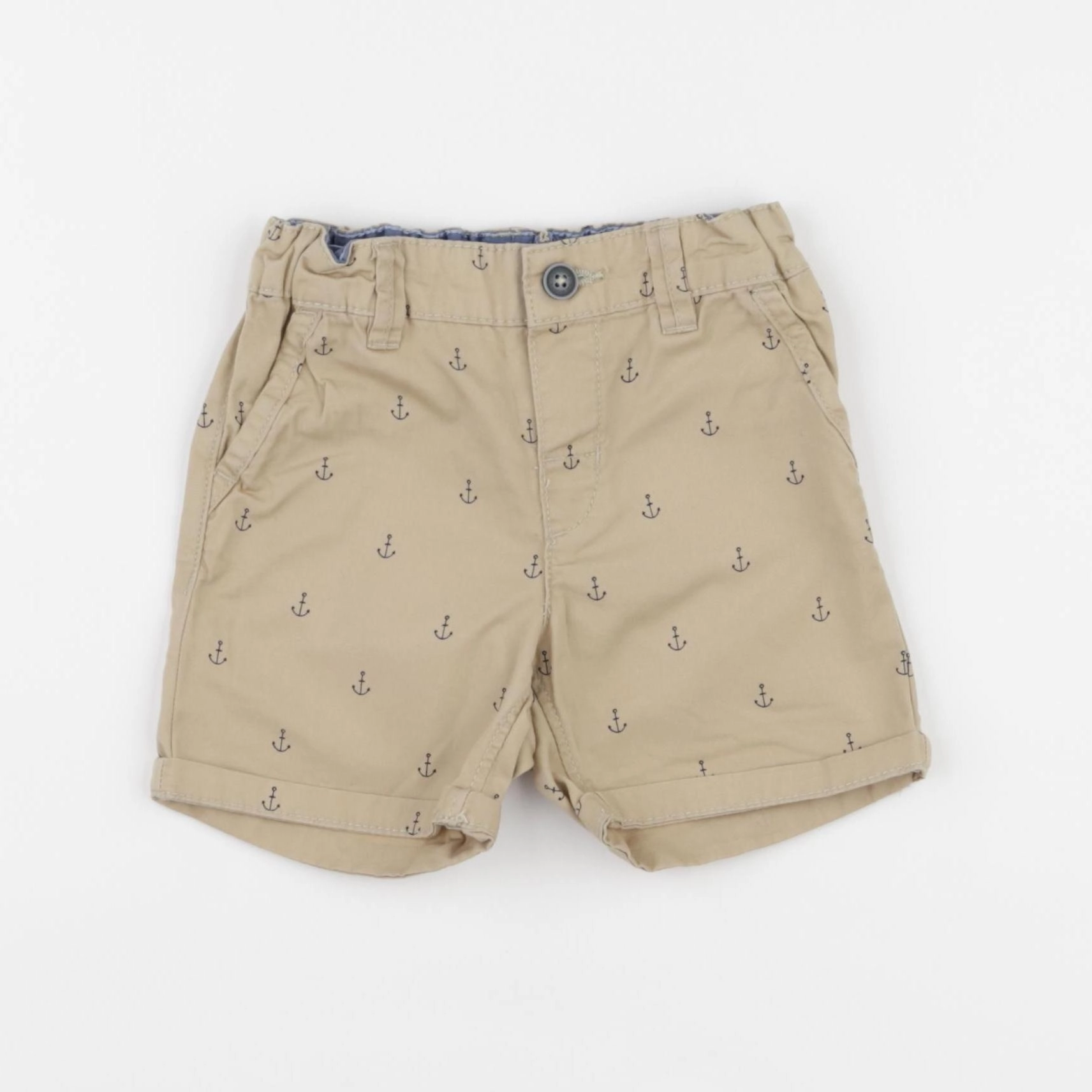 H&M - short beige - 6/9 mois