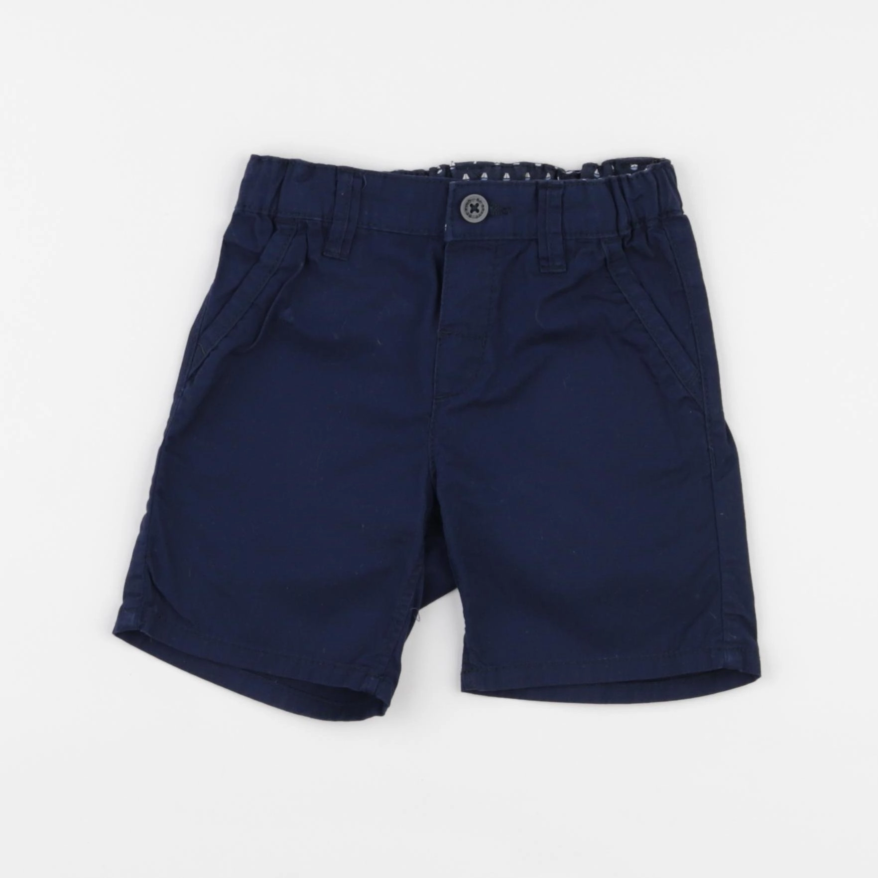 H&M - short bleu - 6/9 mois