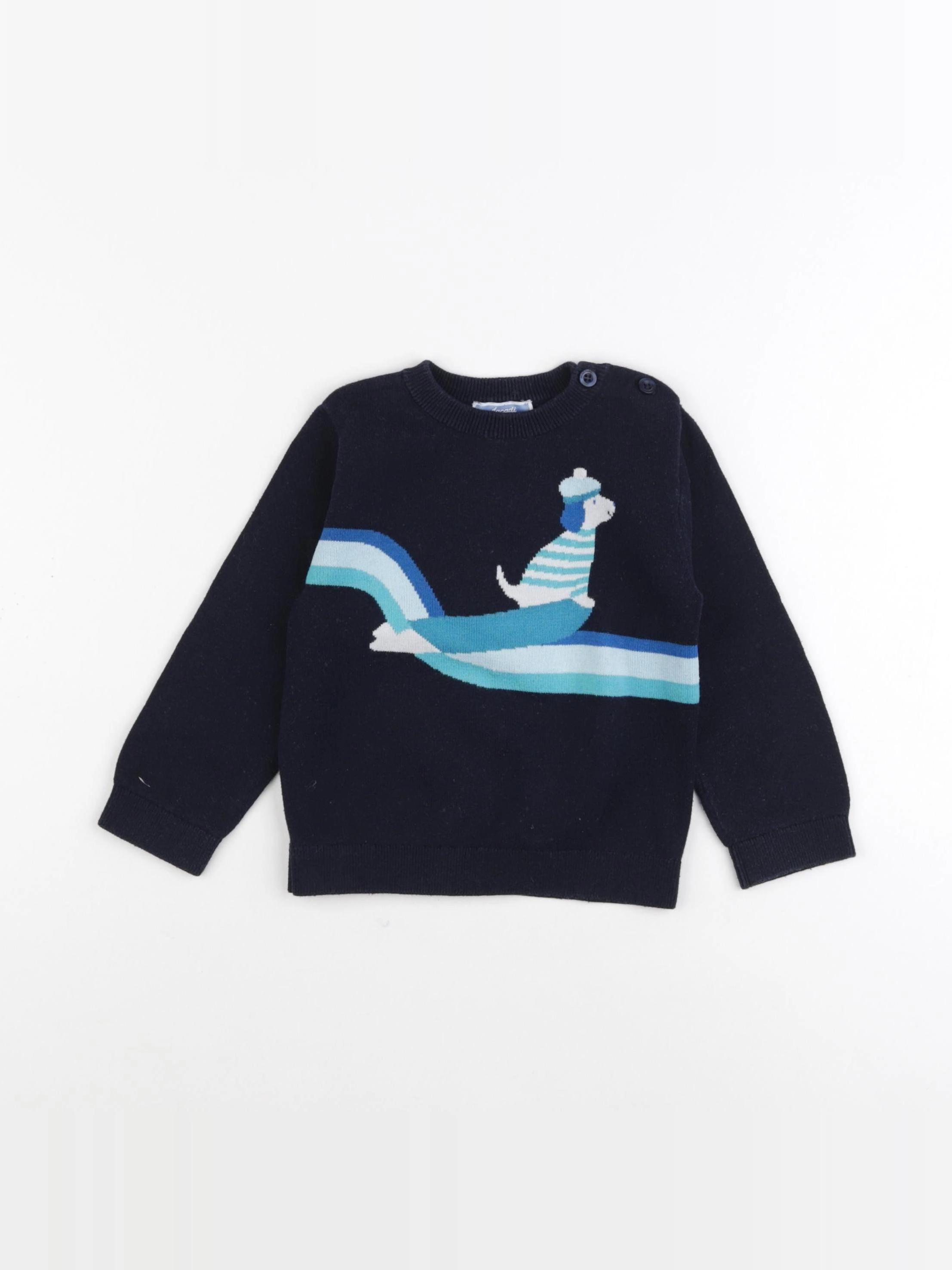 Jacadi - pull bleu - 24 mois