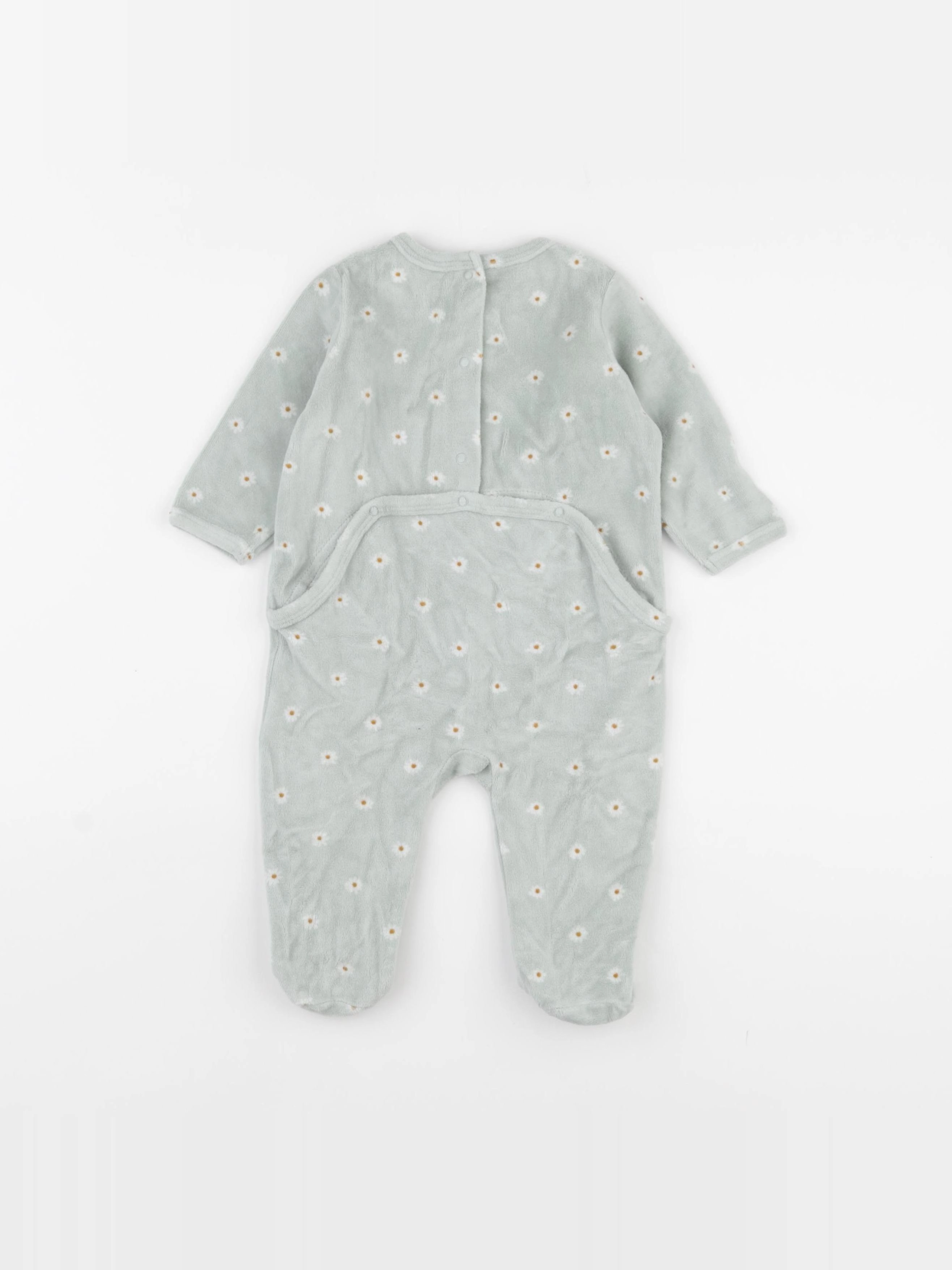 Vertbaudet - pyjama velours bleu - 6 mois