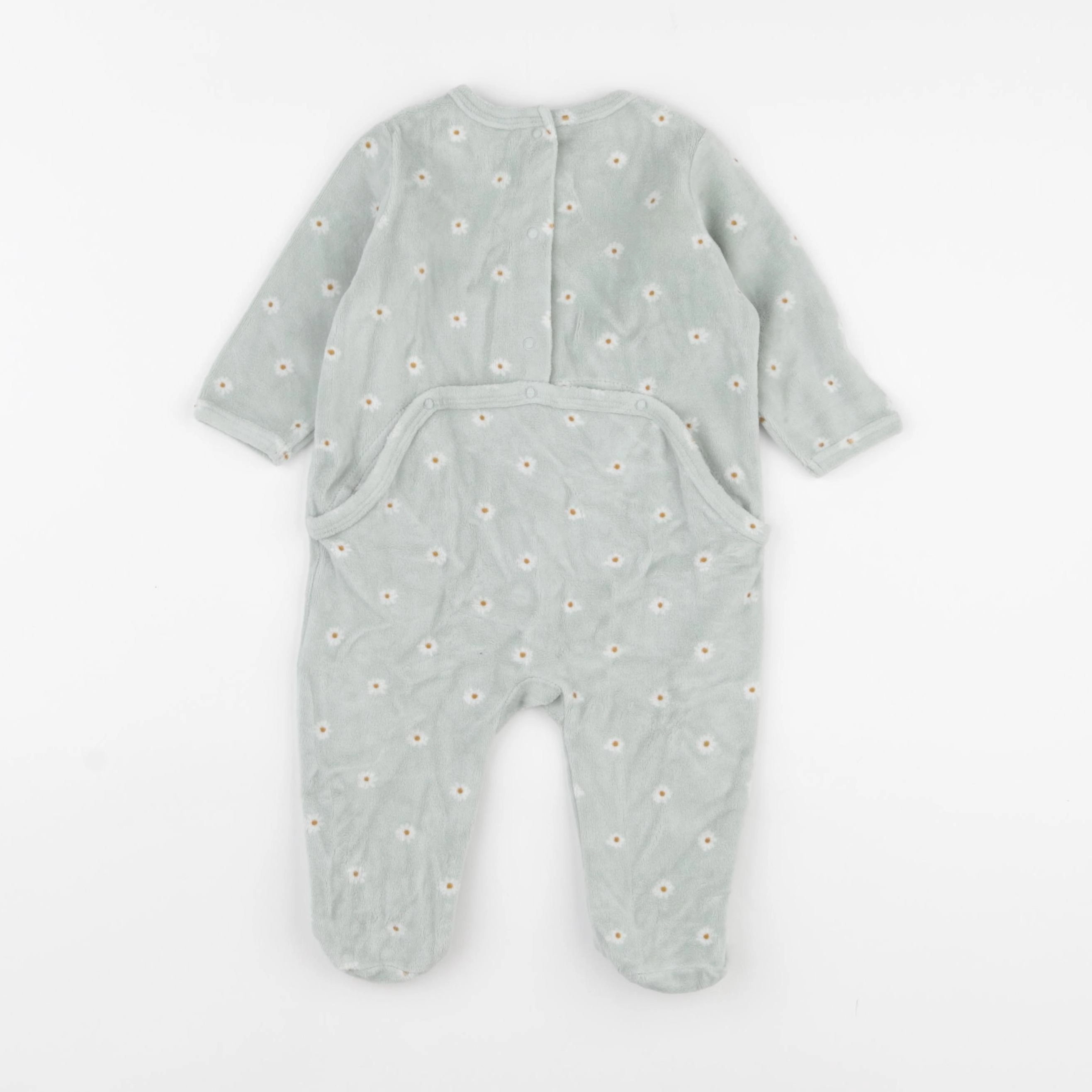 Vertbaudet - pyjama velours bleu - 9 mois