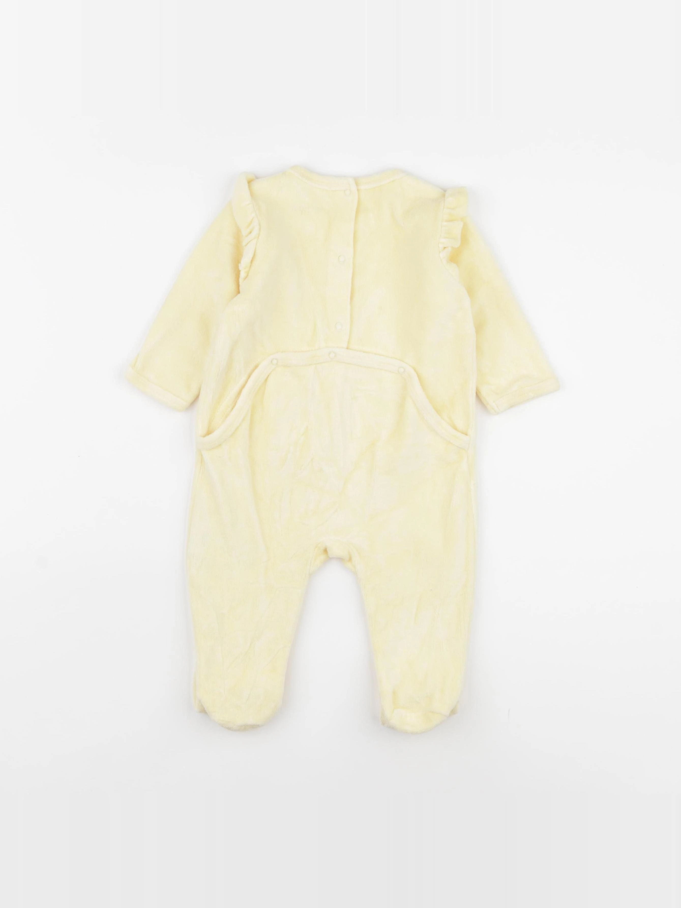 Vertbaudet - pyjama velours jaune - 9 mois