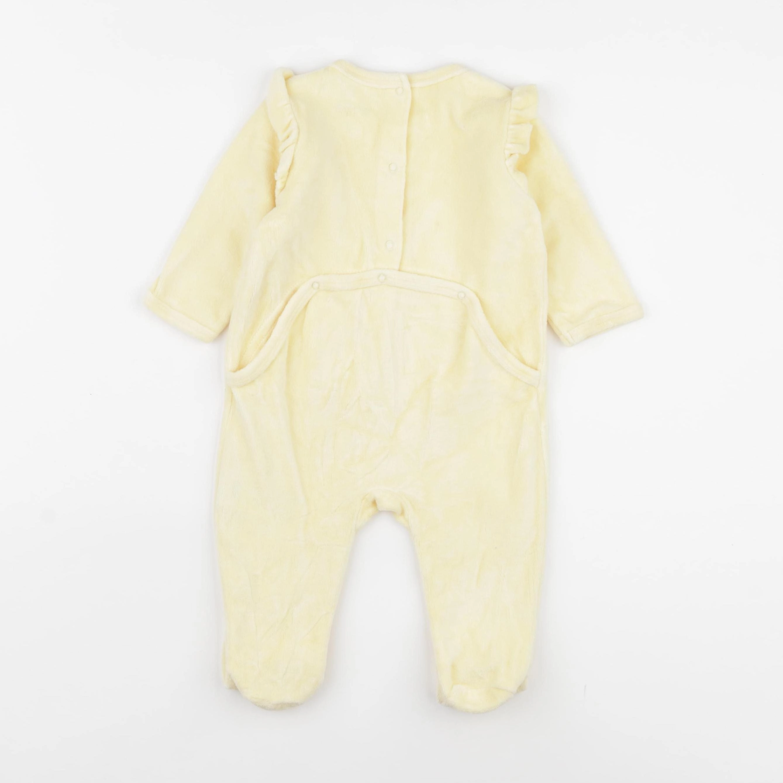Vertbaudet - pyjama velours jaune - 9 mois