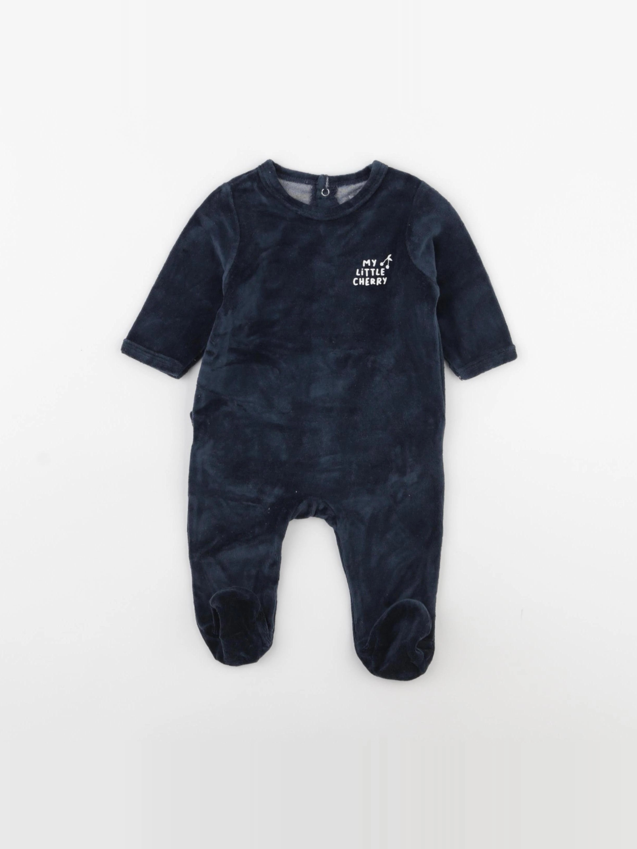Vertbaudet - pyjama velours gris - 3 mois