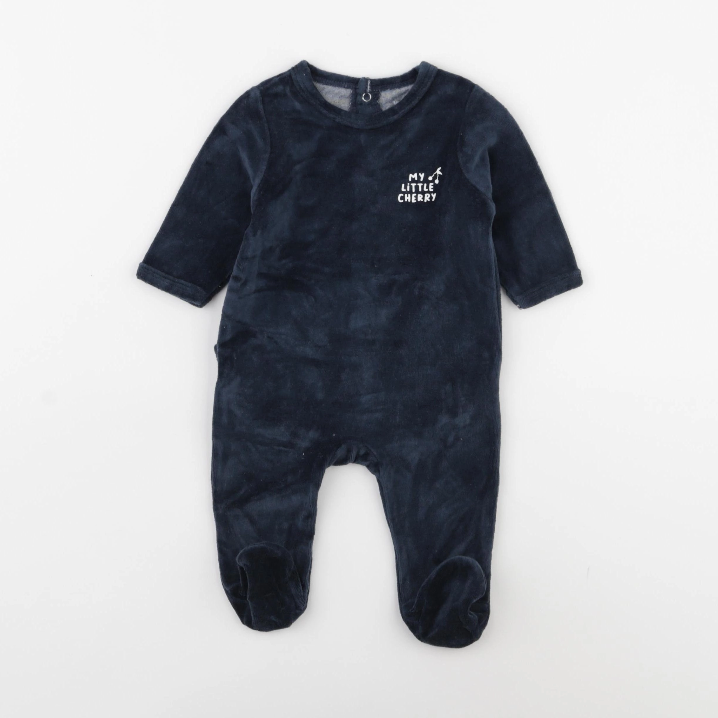 Vertbaudet - pyjama velours gris - 3 mois