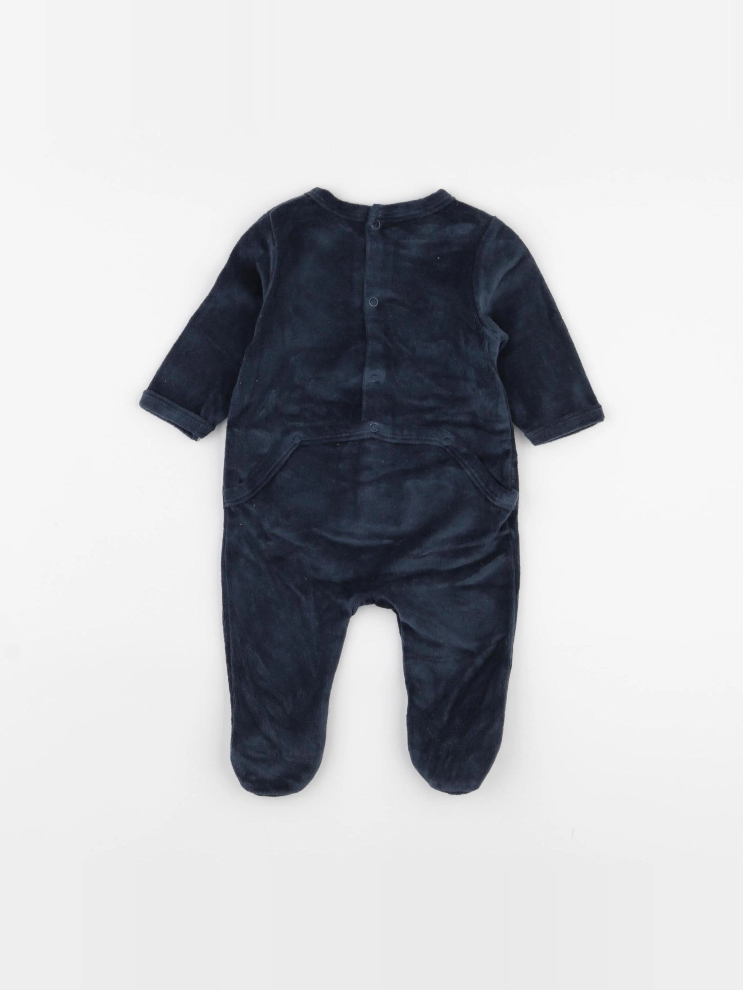 Vertbaudet - pyjama velours gris - 3 mois