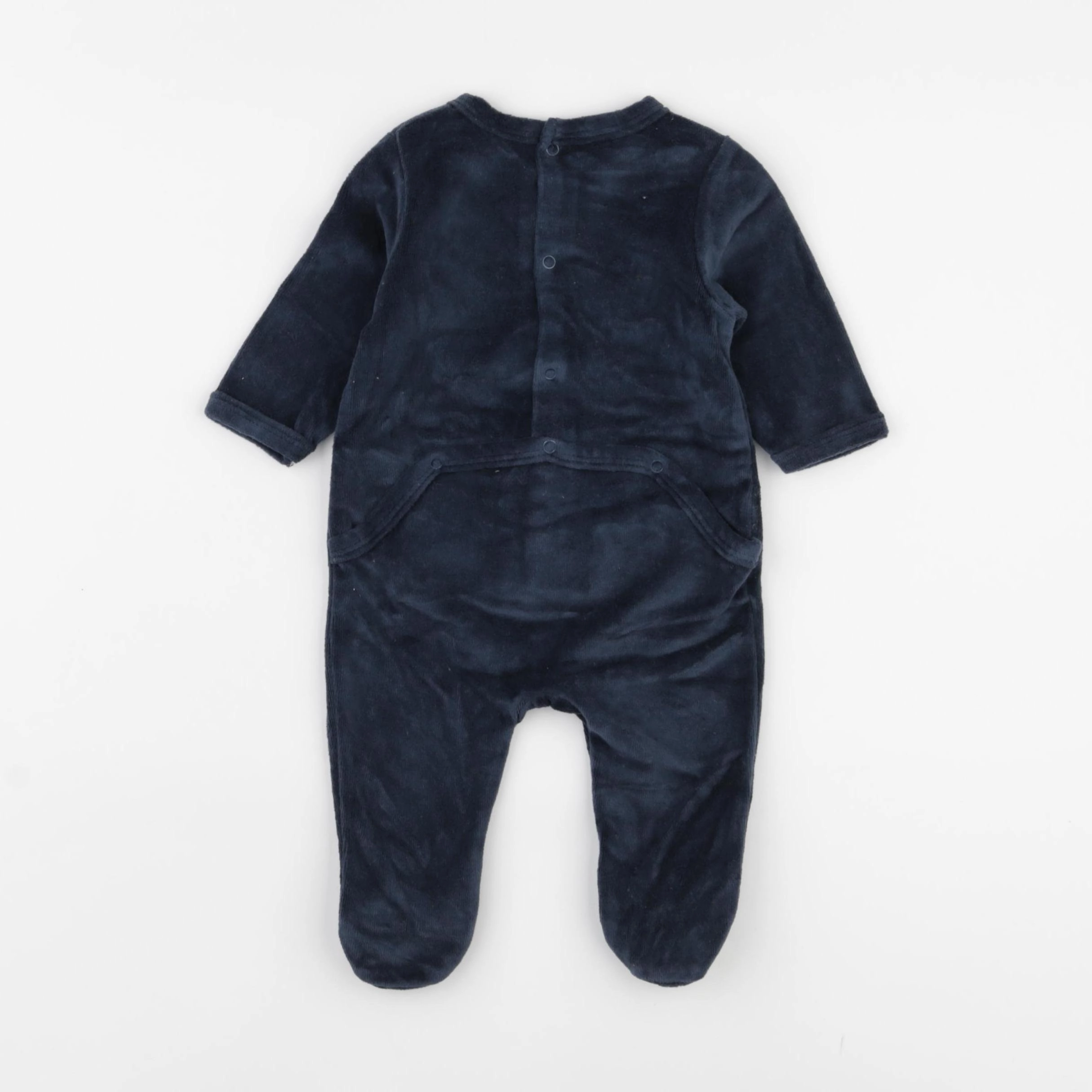 Vertbaudet - pyjama velours gris - 3 mois