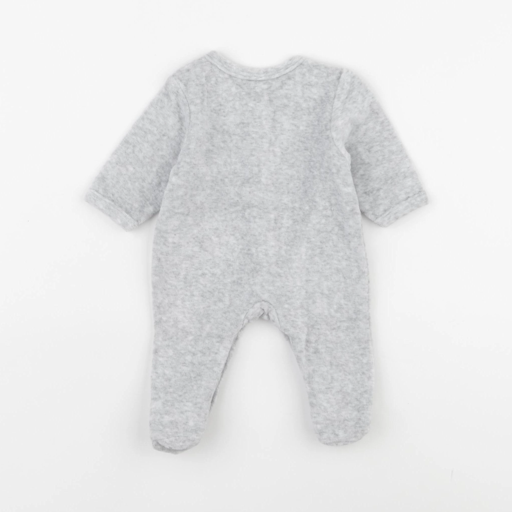 Vertbaudet - pyjama velours gris - 0 mois